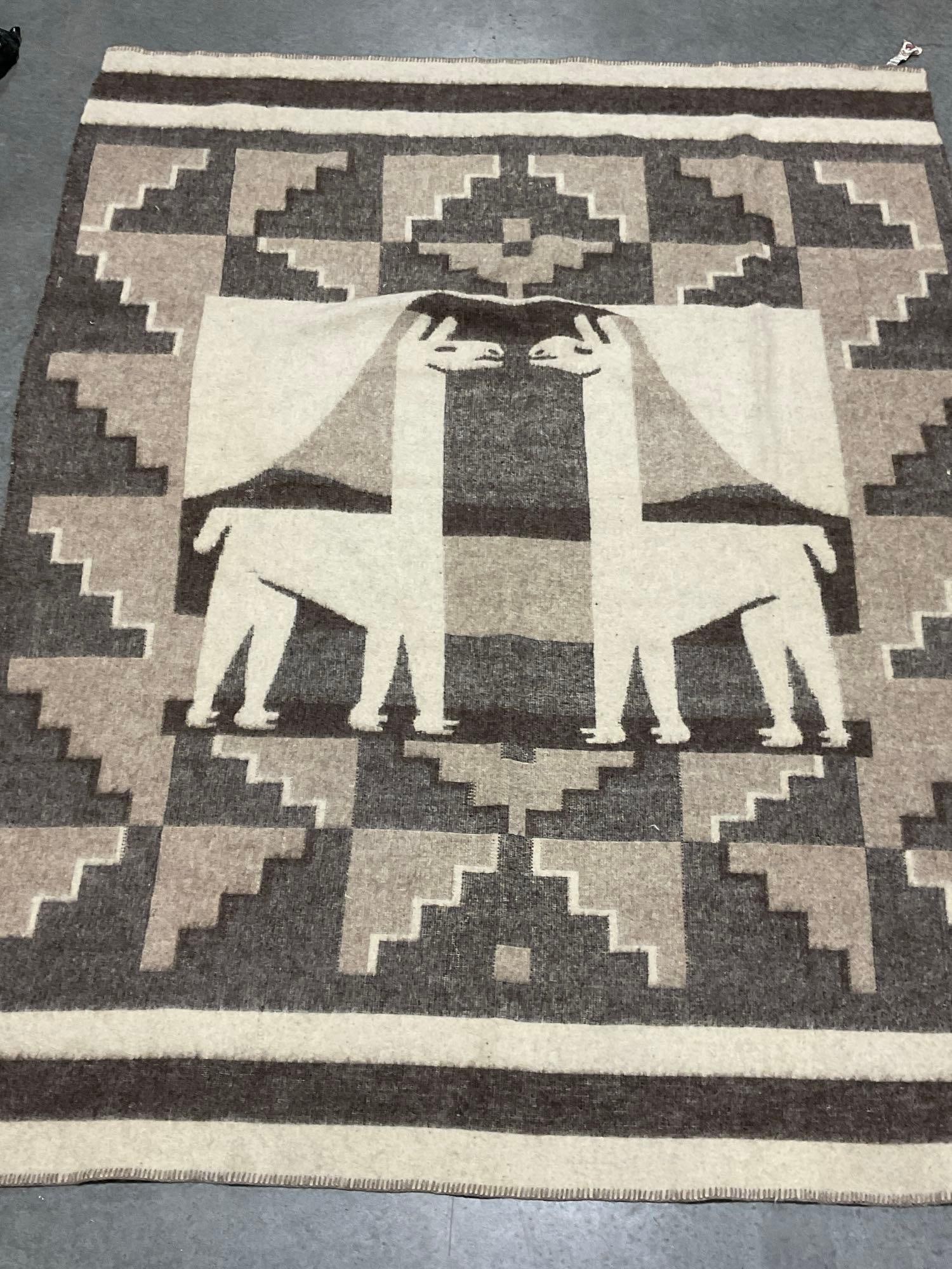 Hilados Y Tejidos Pucara Peruvian Alpaca Wool Blanket, 50% Alpaca, Cute pattern, 84 x 66 inches (1 of 6)