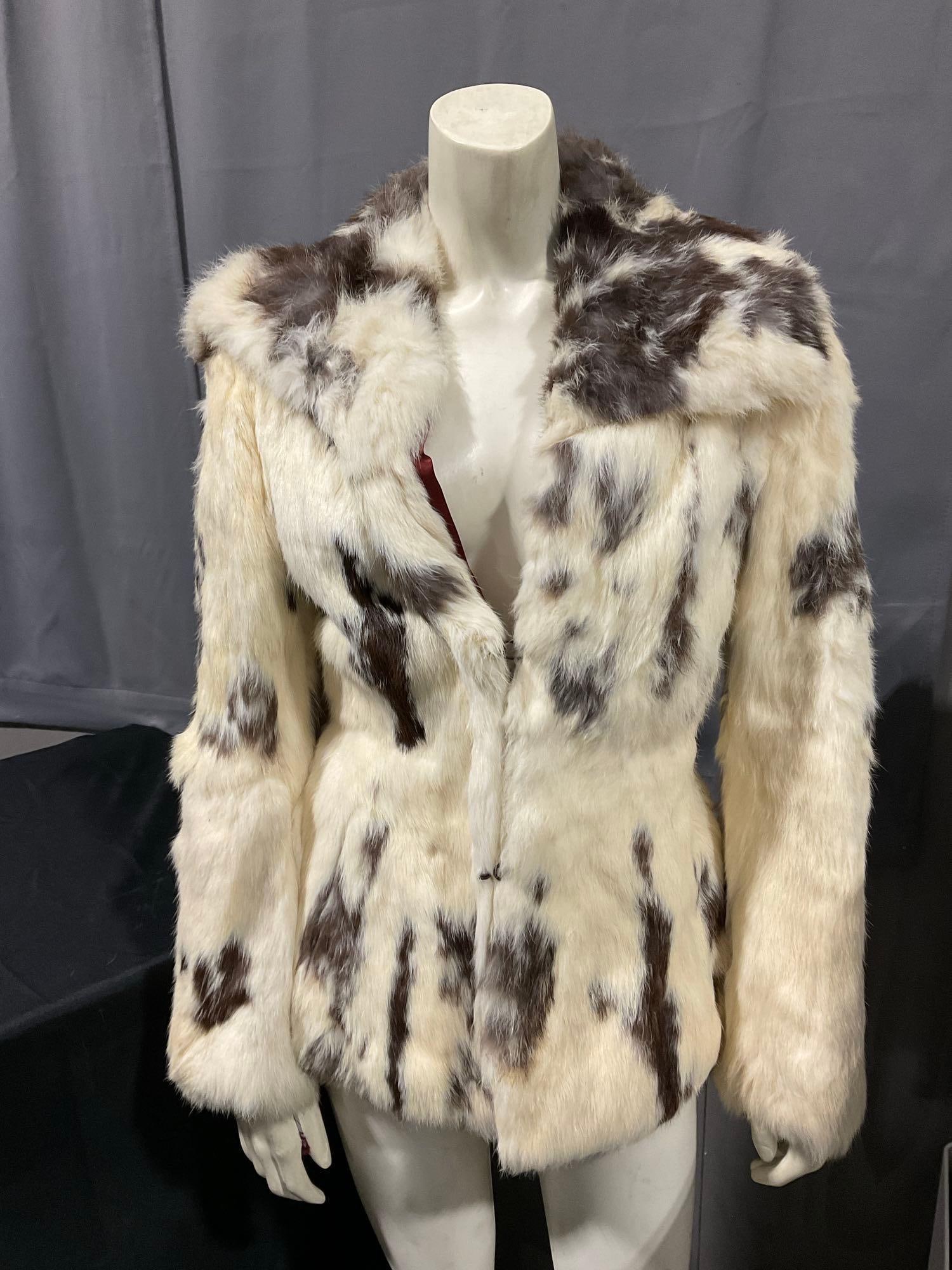 Vintage Womens Fur Jacket, Arctic Rabbit? Fur, Size 11/12, made in Korea (1 of 5)