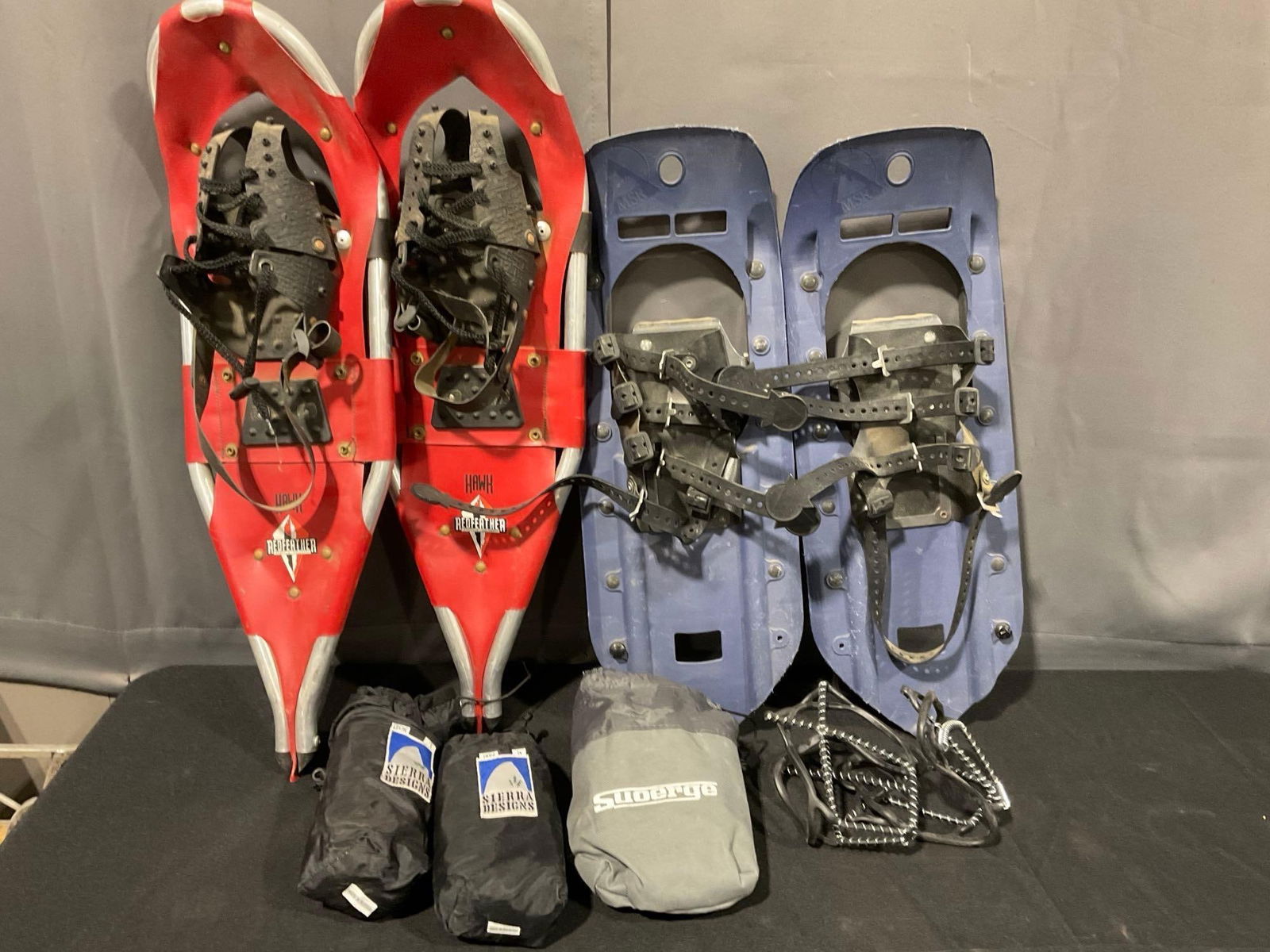 2 Pairs of Snowshoes, Redfeather & MSR, Sierra Designs Snow Jacket & Pants, XL & L, 2 Pairs of Cr... (1 of 4)