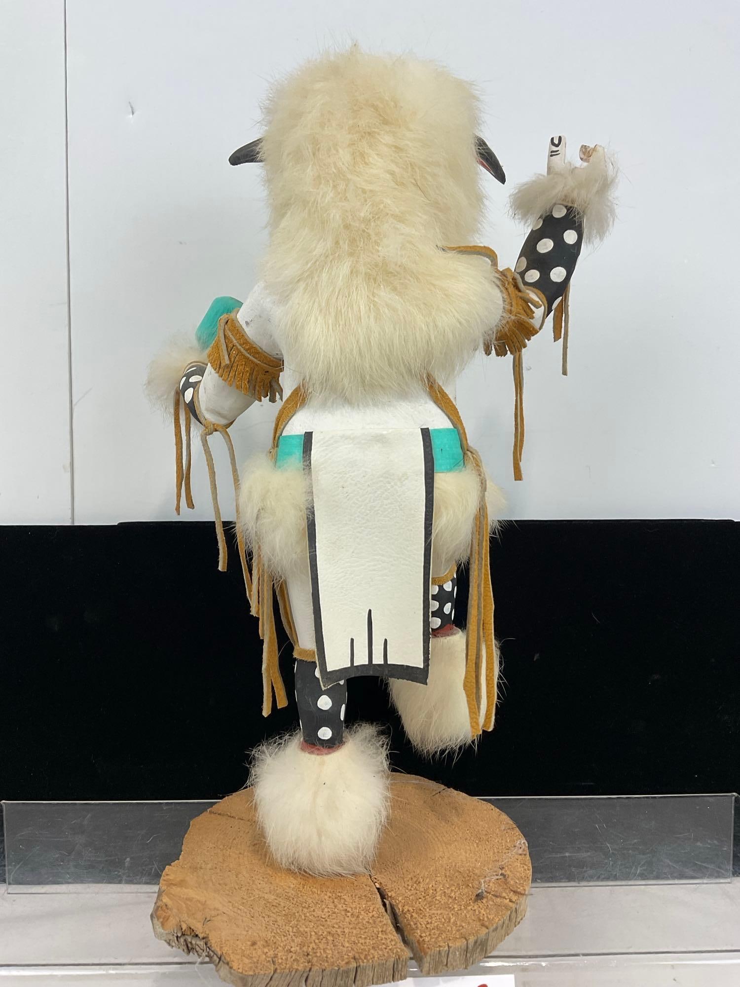 Handmade Native American Kachina Doll, titled Wolfman, by Largo, 14h x 8w x 8d inches - 6