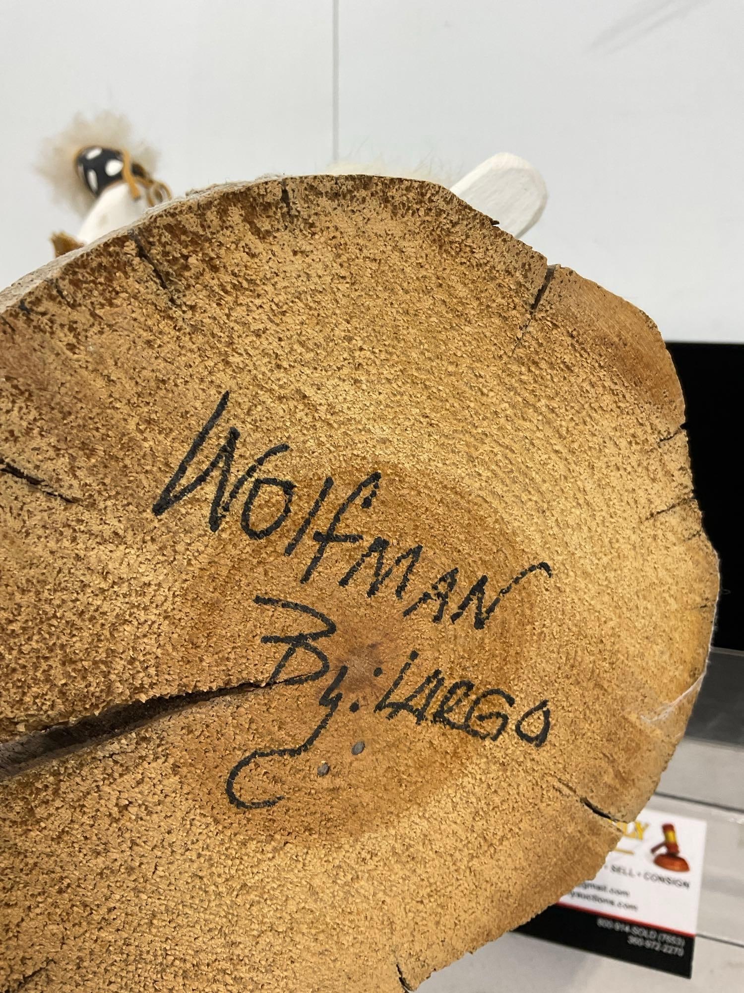 Handmade Native American Kachina Doll, titled Wolfman, by Largo, 14h x 8w x 8d inches - 7