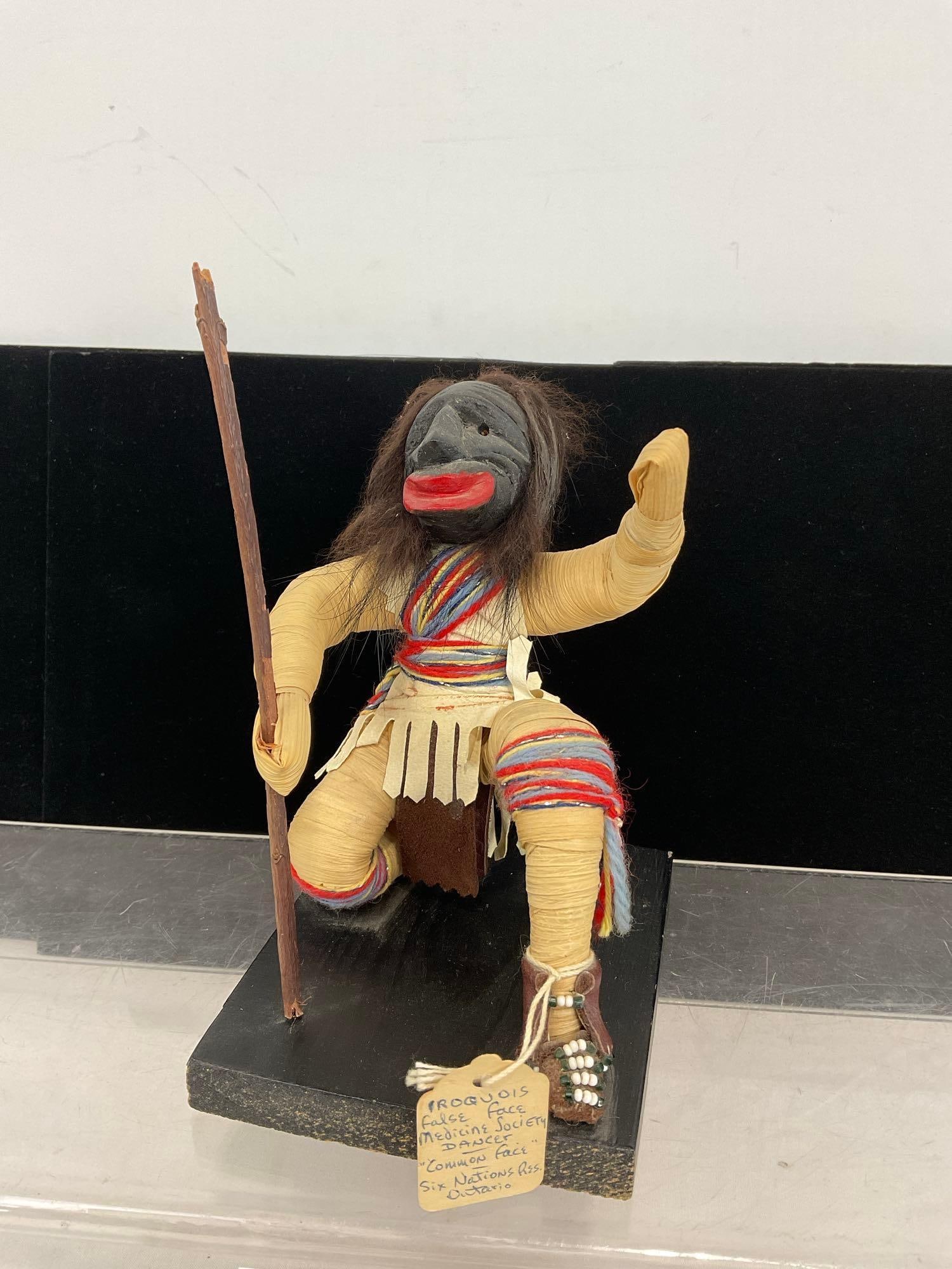 Native American Iroquois False Face Medicine Society Dancer Common Face, 6 Nations Res. Ont. Canada - 2