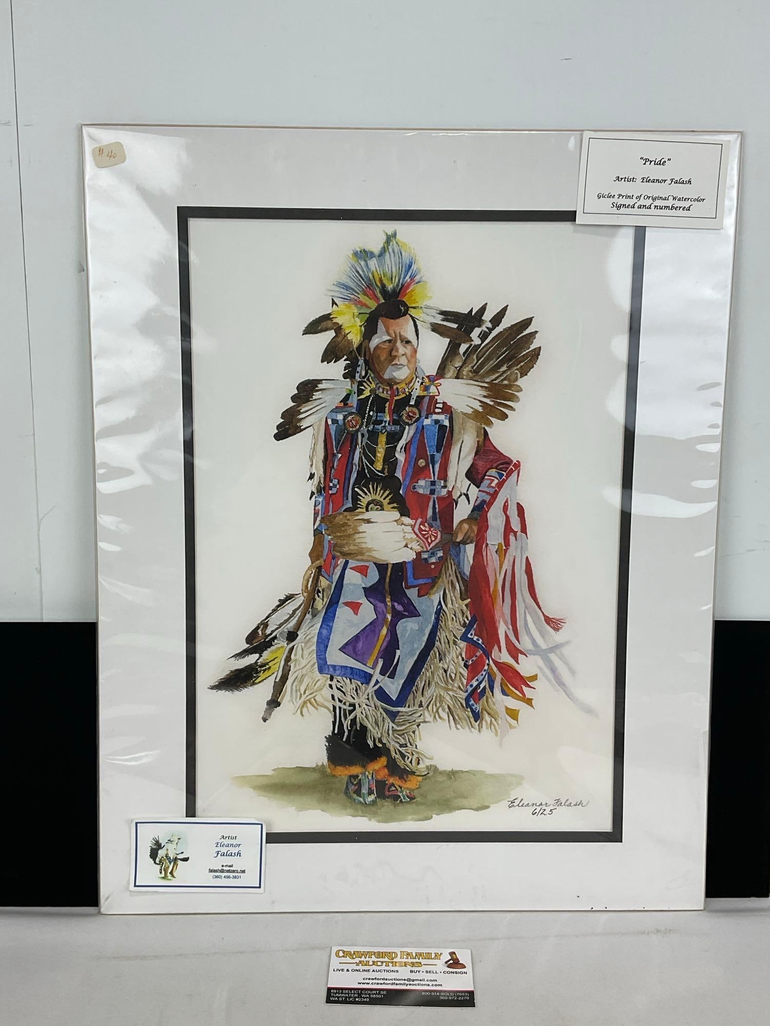 Signed & #d 6/25 Giclee Print titled Pride by Eleanor Falash, 21h x 17w x 3d, w/ COA (1 of 7)