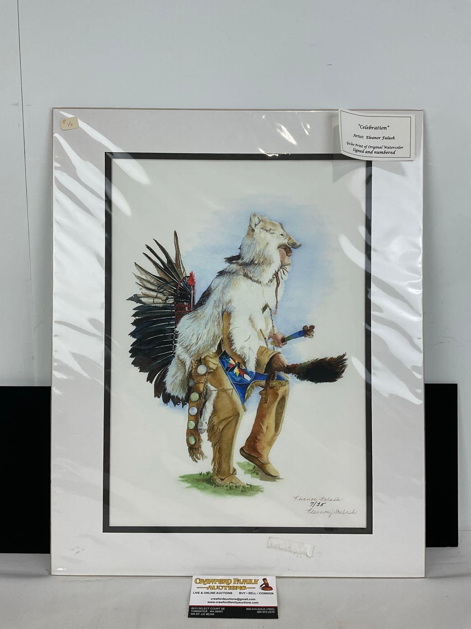 Signed & #d 7/25 Giclee Print titled Celebration by Eleanor Falash, 21h x 17w x 3d, w/ COA (1 of 5)