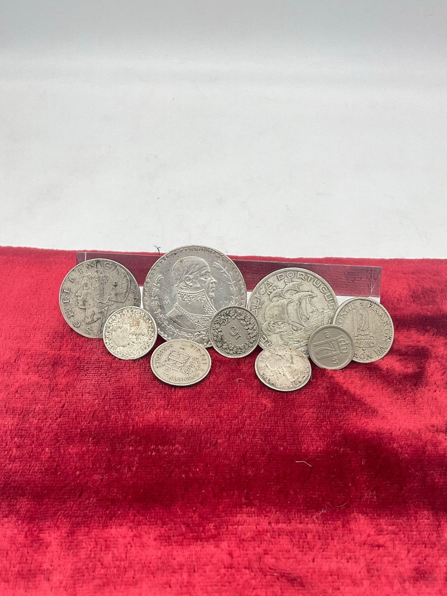 10x Silver foreign coins See description (1 of 4)