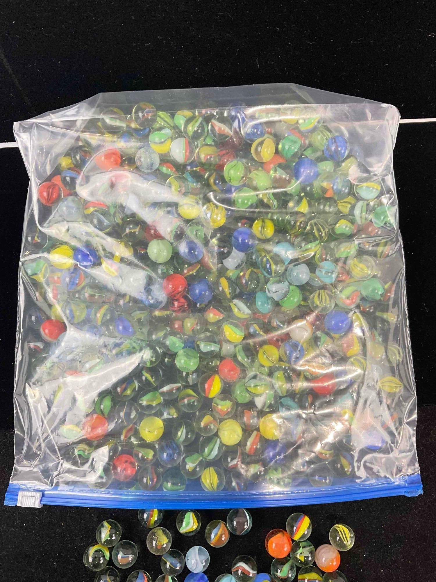 150+ pcs Glass Marble Collection, incl. Many Colorful Cat's Eyes. Excellent Condition. See pics. - 4