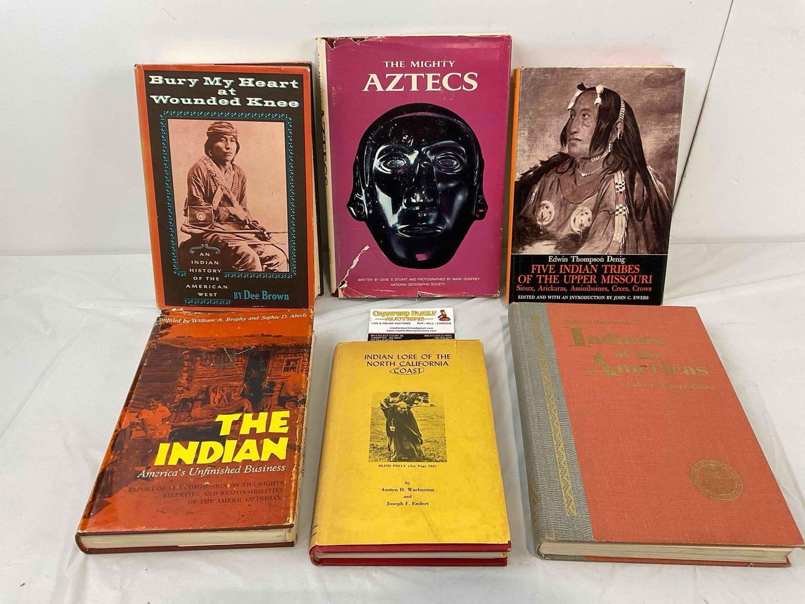 6 pcs Vintage Native American History Books, incl. The Mighty Aztecs, Indians of the Americas. (1 of 9)