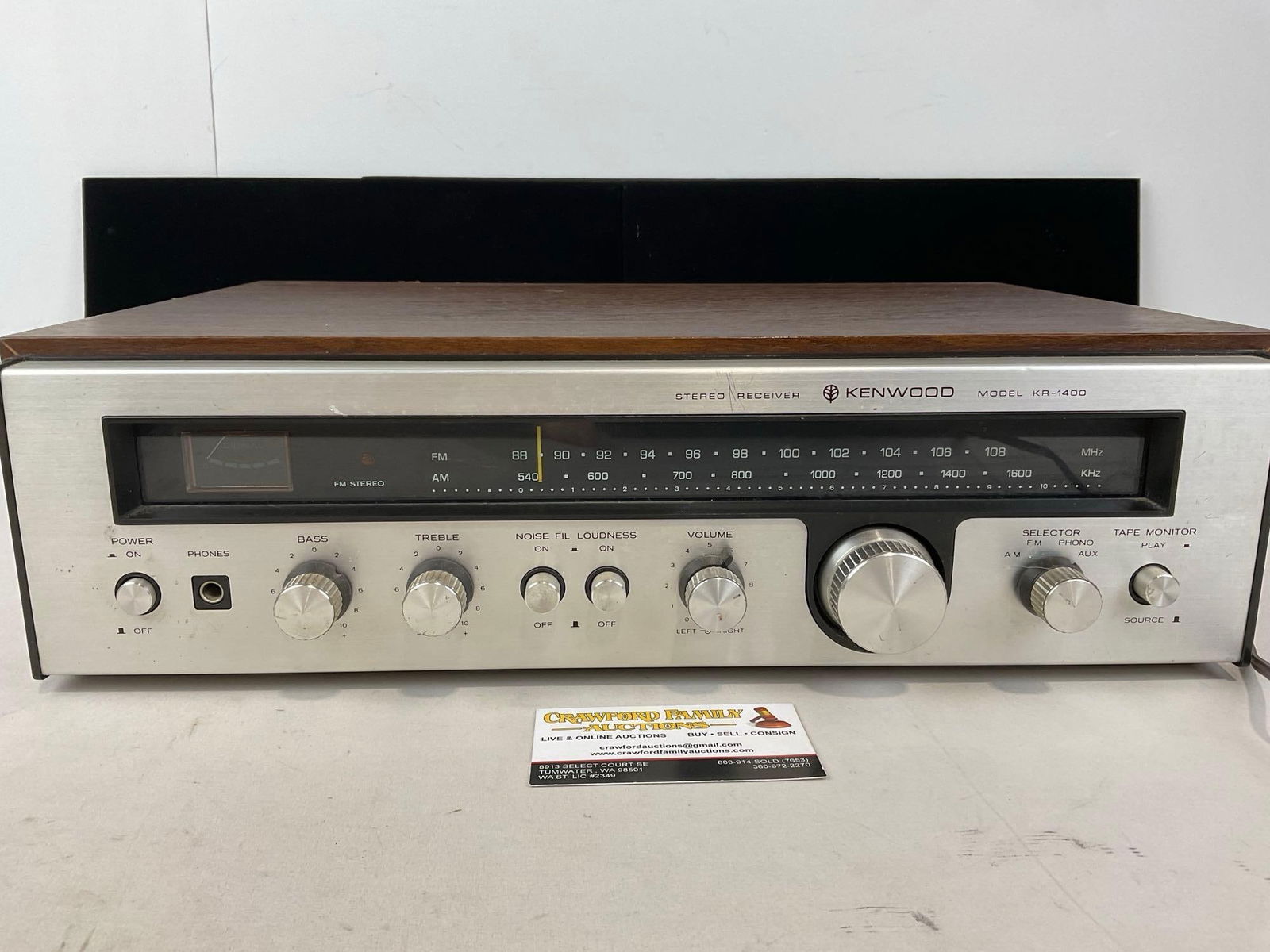 Vintage Kenwood KR-1400 AM-FM Stereo Tuner Amplifier, 7h x 19w x 13d inches (1 of 3)