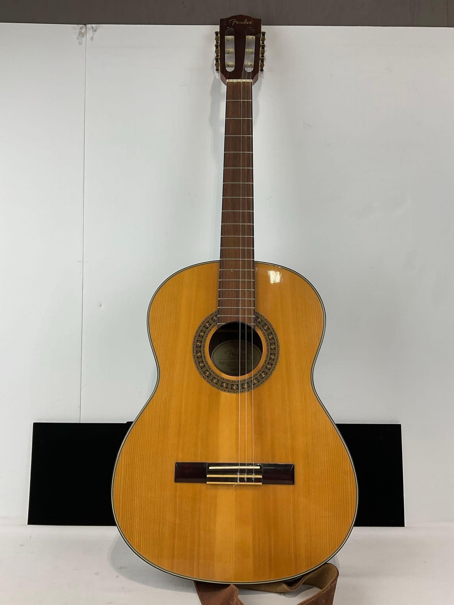 Fender Nylon Acoustic Guitar CDN-210S Natural Finish, 46h x 15w x 6d inches (1 of 9)