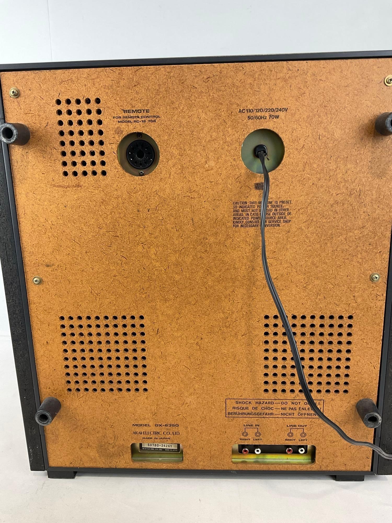 Vintage Akai 4-Track Stereo Tape Deck Model GX-635D, tested & powers on, 11h x 19w x 18d inches - 5