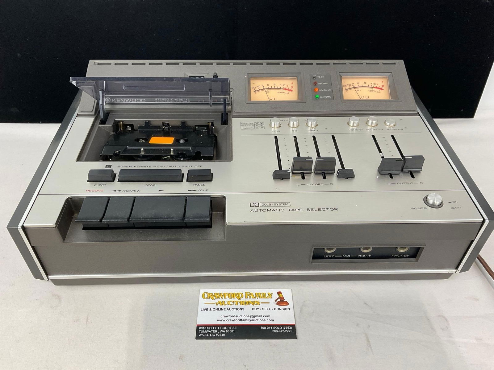 Kenwood Stereo Cassette Tape Deck KX-720, tested & powers on, 6h x 17w x 11d inches (1 of 5)