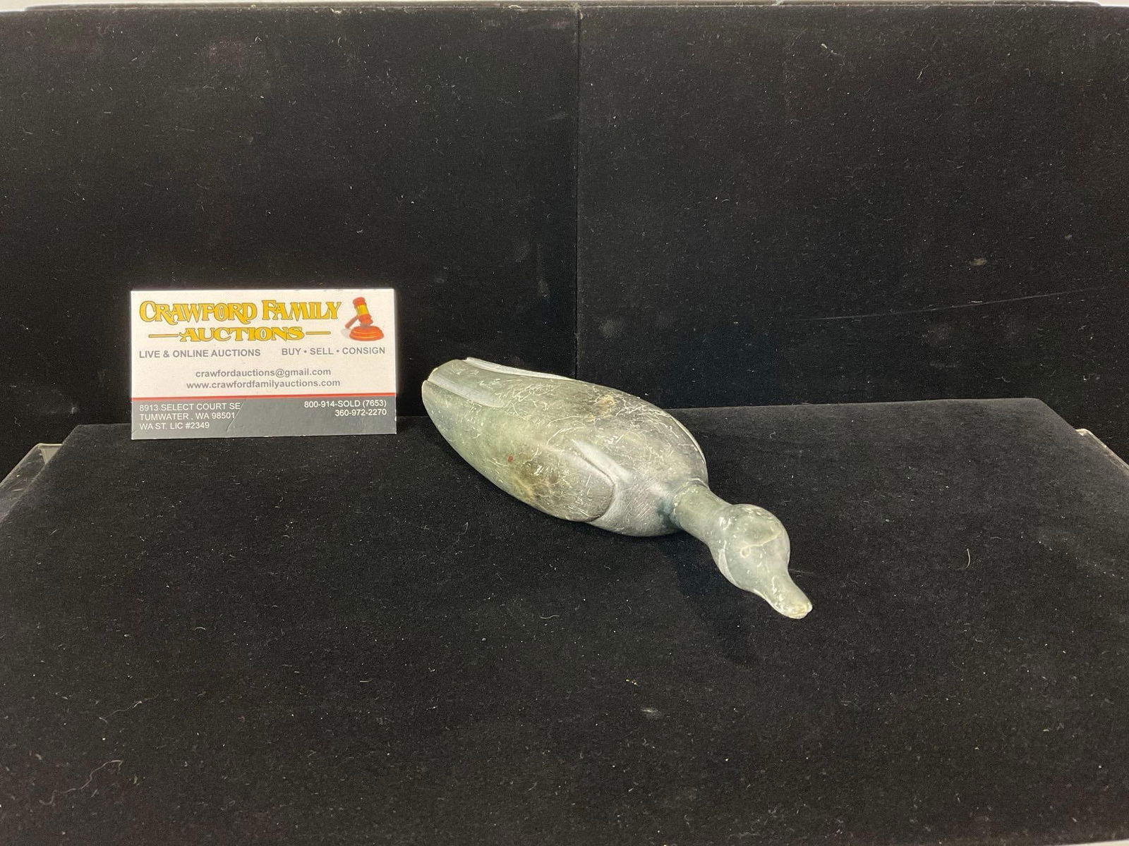 Native American Alaskan Inuit Goose Stone Carving, approx 3h x 8w x 3d inches (1 of 5)