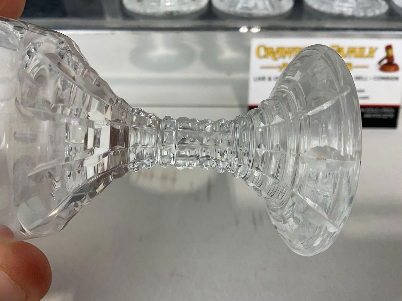 12 Vintage 1970s Rosenthal Crystal Cordial Glasses, Polaris pattern, 4 inches tall - 6