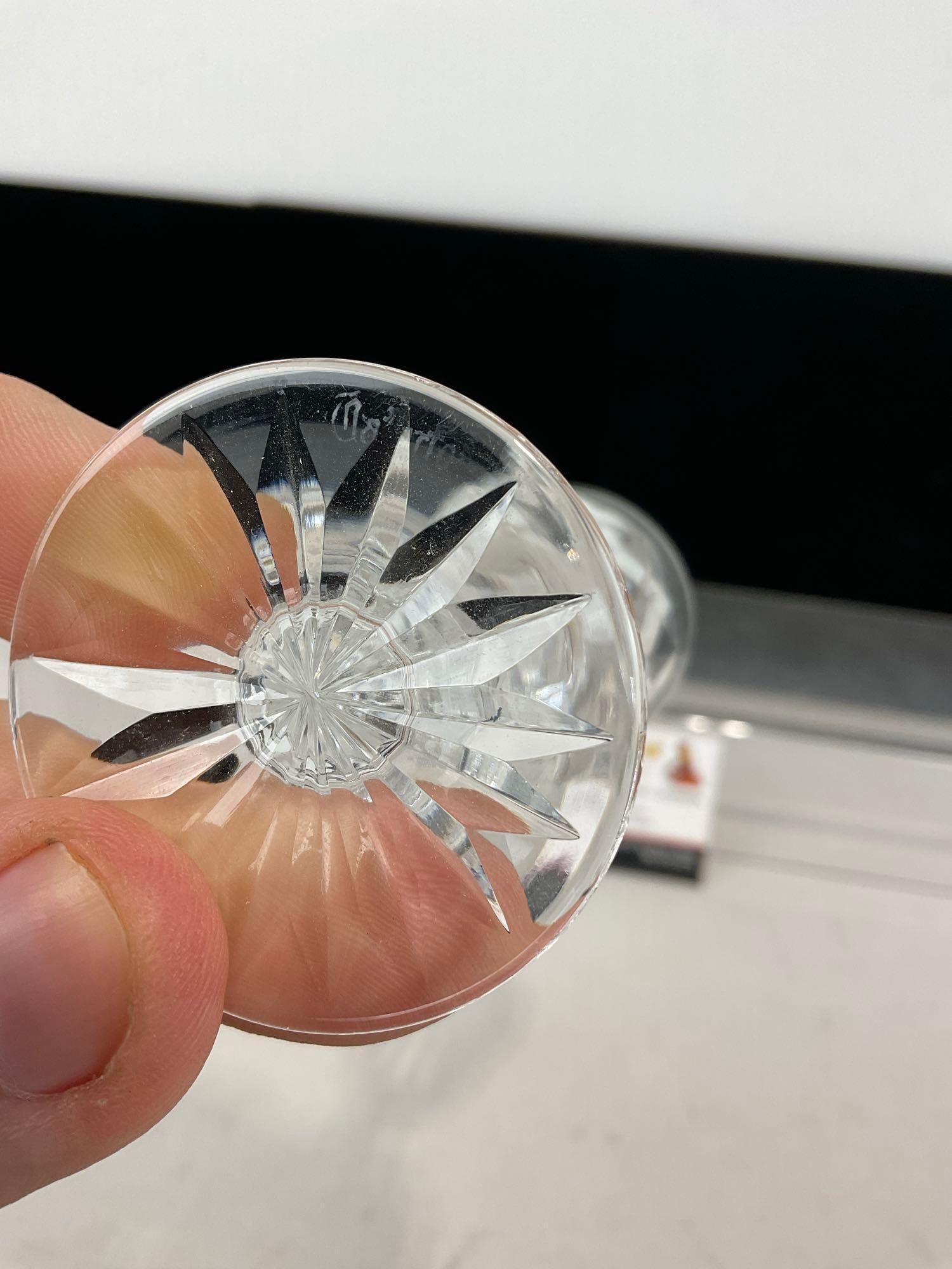 4 pieces of Waterford Crystal, Lismore Water Goblet, 2 Salt Wells & Kinsale Cordial Glass - 7