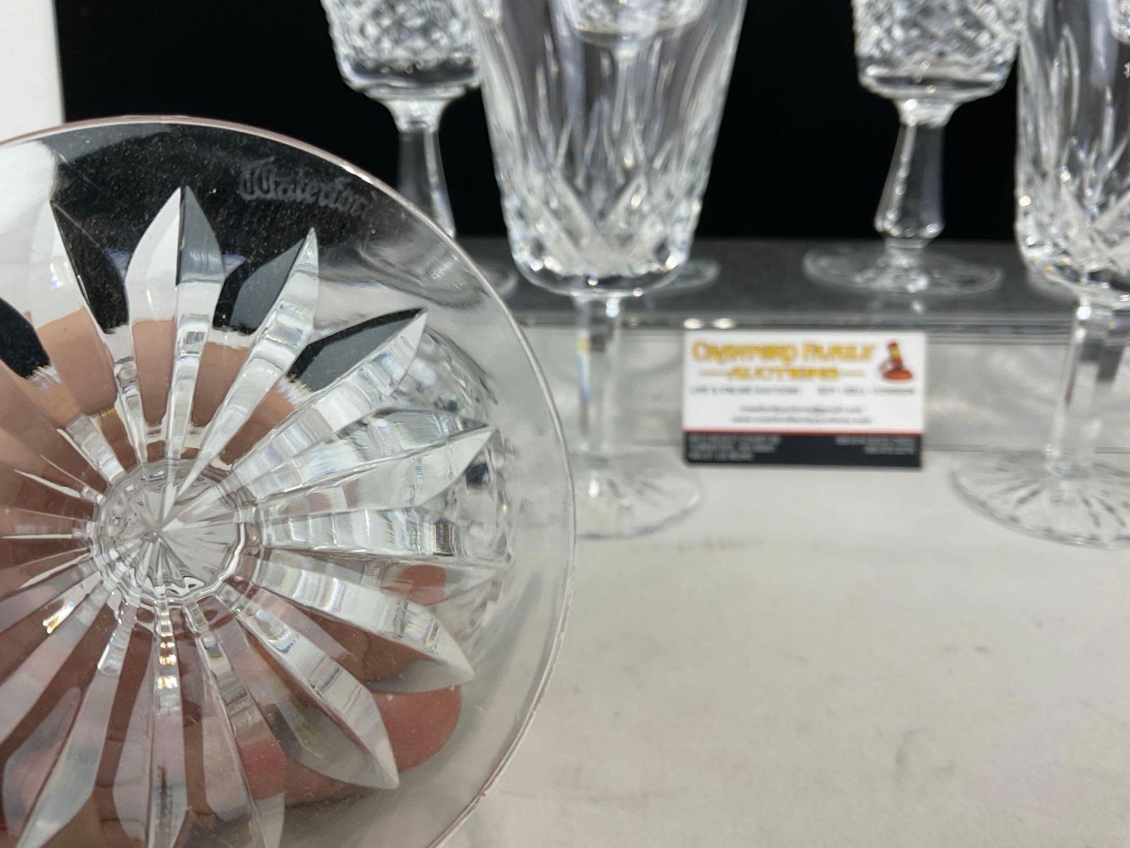 Waterford Crystal Goblets, 4 Kenmare pattern & 4 Lismore pattern, 8 total, 7 inches tall Cut Glass - 4