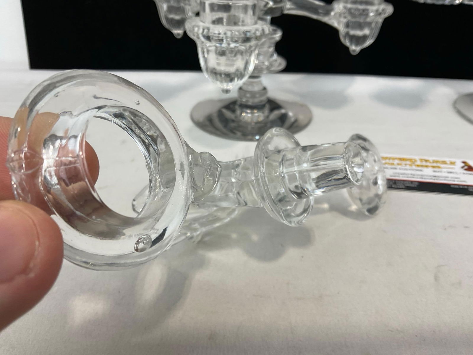 Pair of Antique Cambridge Epergnes, 8 arms each, Crystal Stackable modular pieces - 6