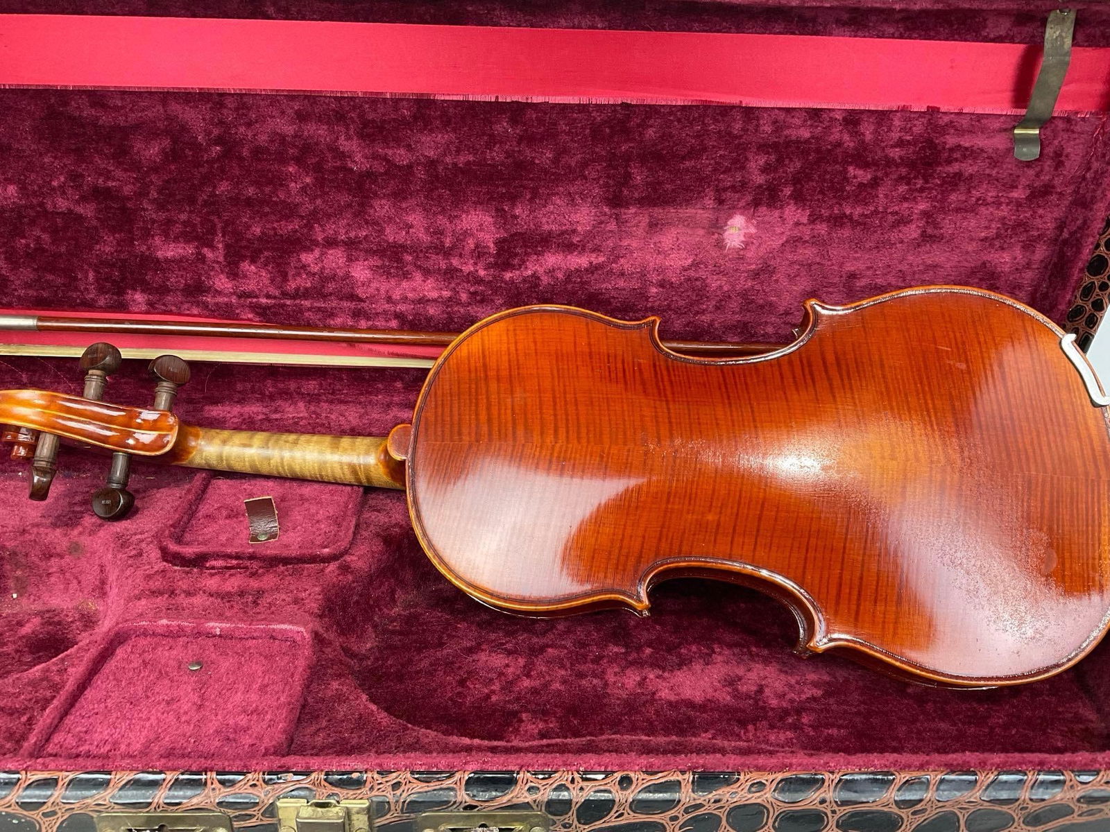 Vintage 1964 Ernst Heinrich Roth Violin made in West Germany, in faux alligator Case See pics - 6