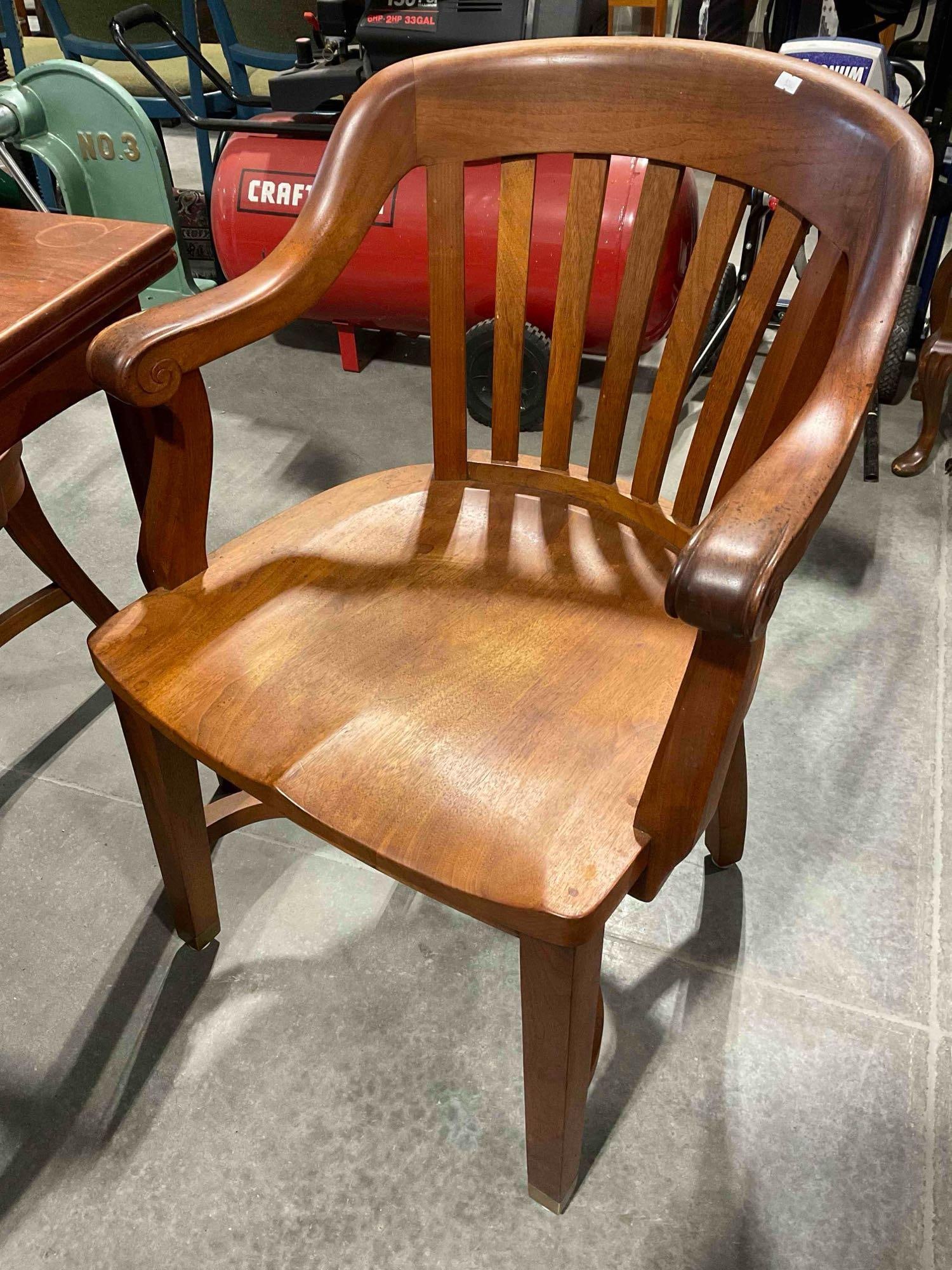 Vintage MCM Made in Denmark Expanding Dining Table w/ 6 Handsome Wood Chairs. See pics. - 3