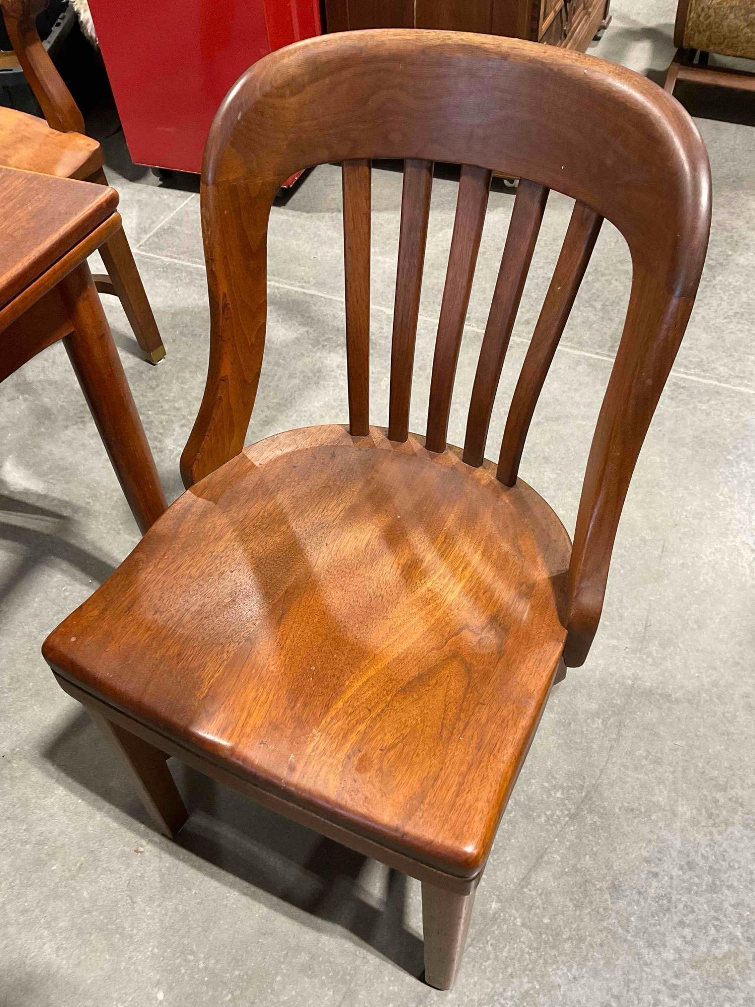 Vintage MCM Made in Denmark Expanding Dining Table w/ 6 Handsome Wood Chairs. See pics. - 6