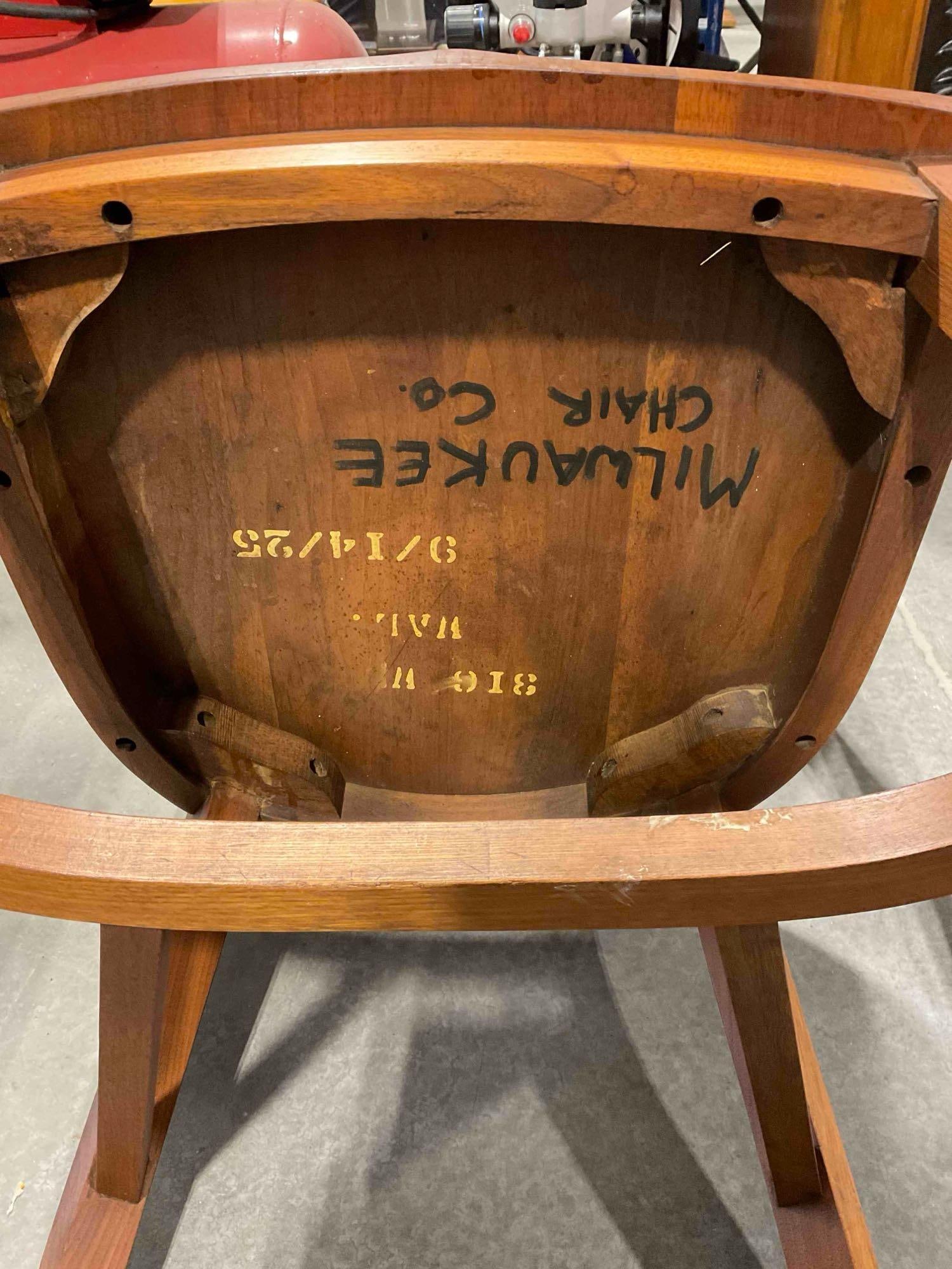 Vintage MCM Made in Denmark Expanding Dining Table w/ 6 Handsome Wood Chairs. See pics. - 7