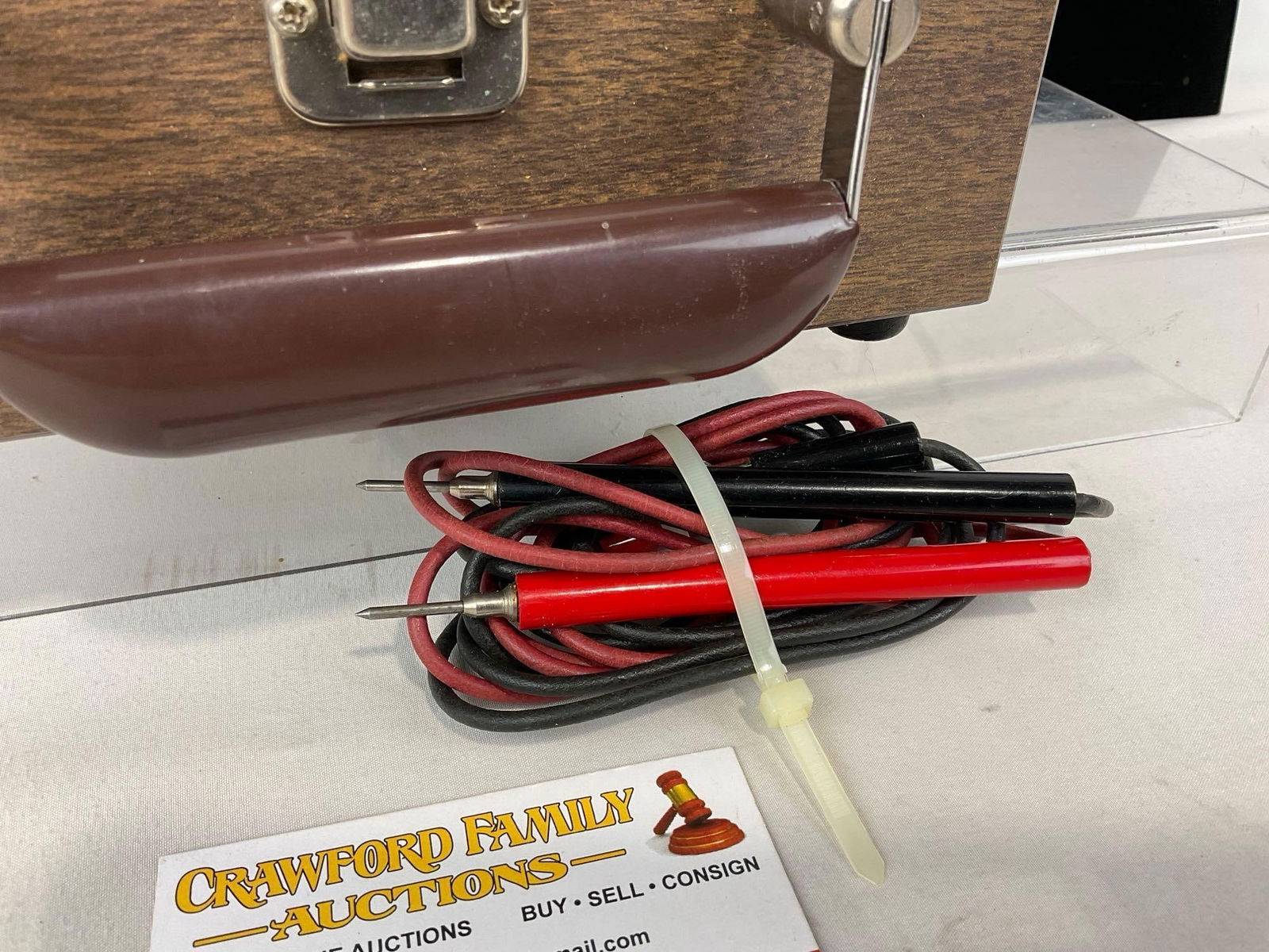 Vintage EIS D.C. Volt-Milliammeter Model C-SP, in Wooden Case, 6h x 9w x 10d inches - 4