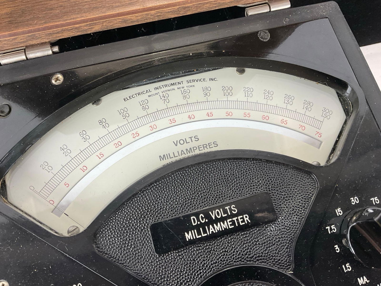 Vintage EIS D.C. Volt-Milliammeter Model C-SP, in Wooden Case, 6h x 9w x 10d inches - 5