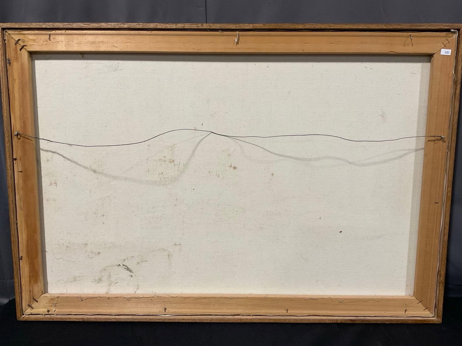 Framed Oil on Canvas Signed Abstract Harbor Scene Painting, by Roy Pasanault, 26h x 38w x 3d inches - 5