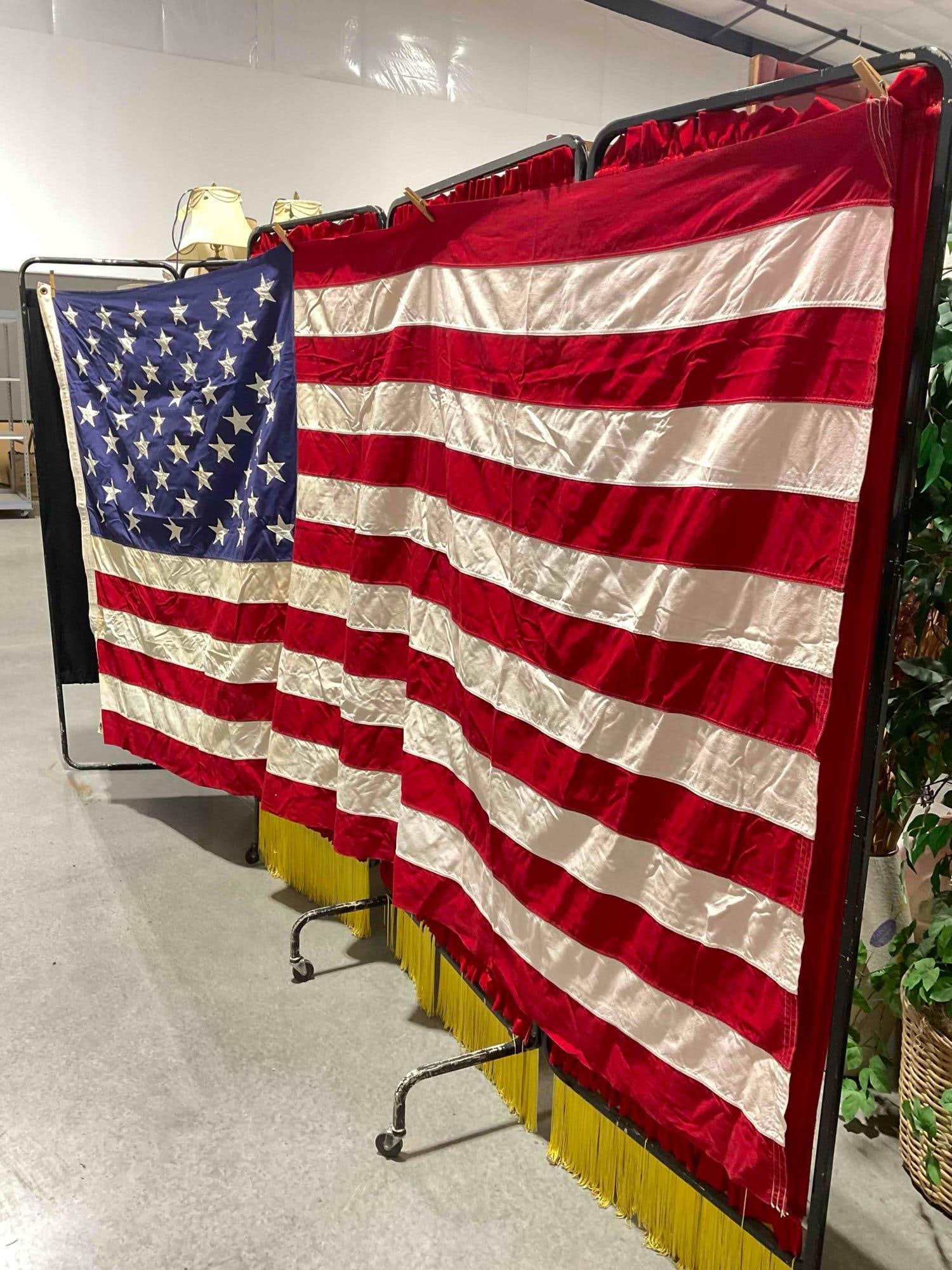 Vintage Valley Forge Flag Company Inc. Large American Flag. Measures 56 x 119 inches. - 2