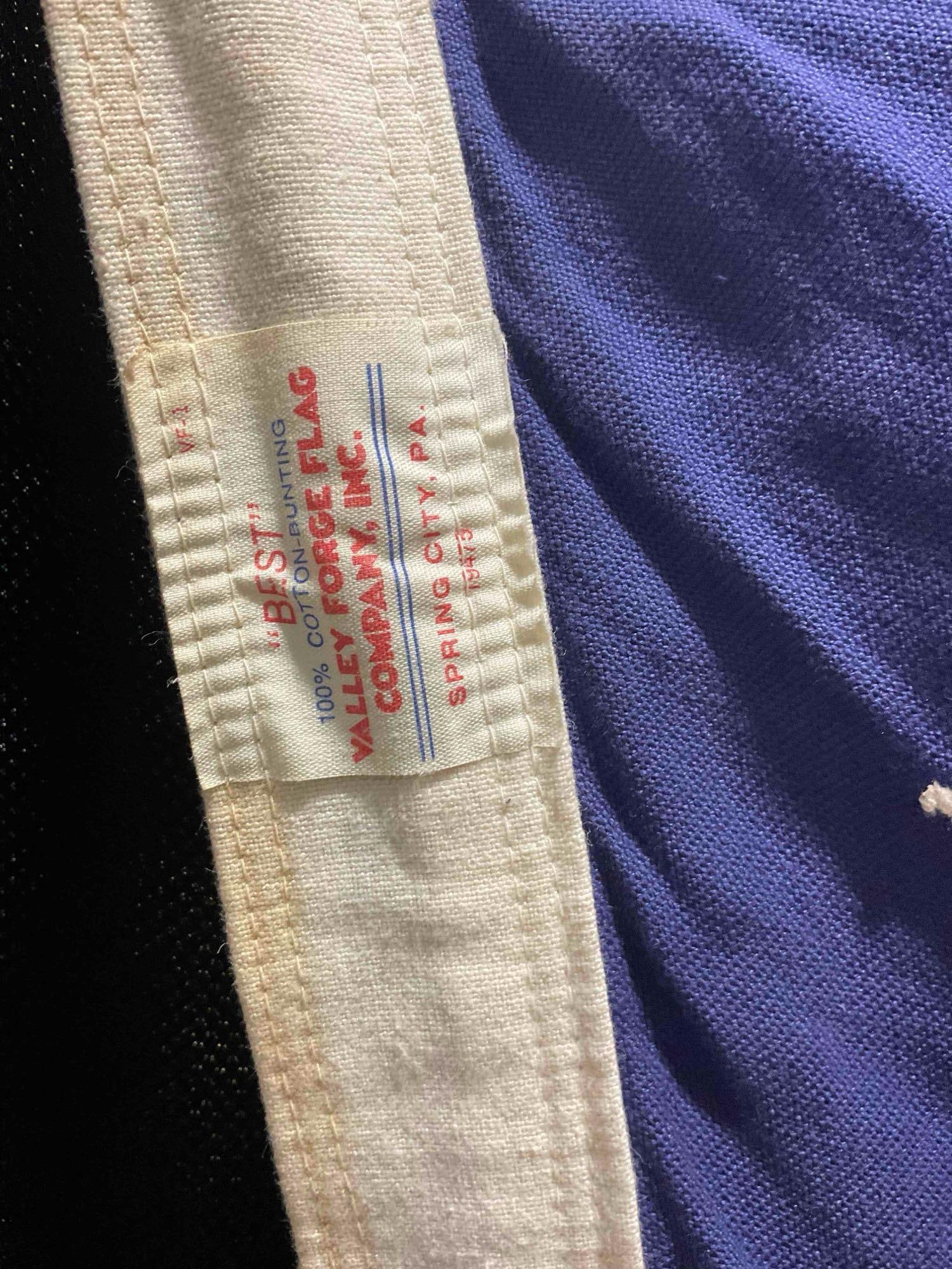 Vintage Valley Forge Flag Company Inc. Large American Flag. Measures 56 x 119 inches. - 3