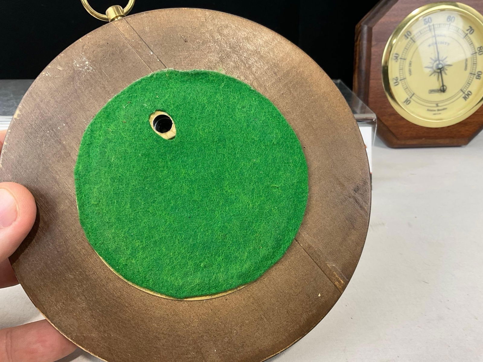 Vintage Wooden Framed Springfield Weather Station & Aneroid Barometer, 24h x 7w x 5d inches - 4