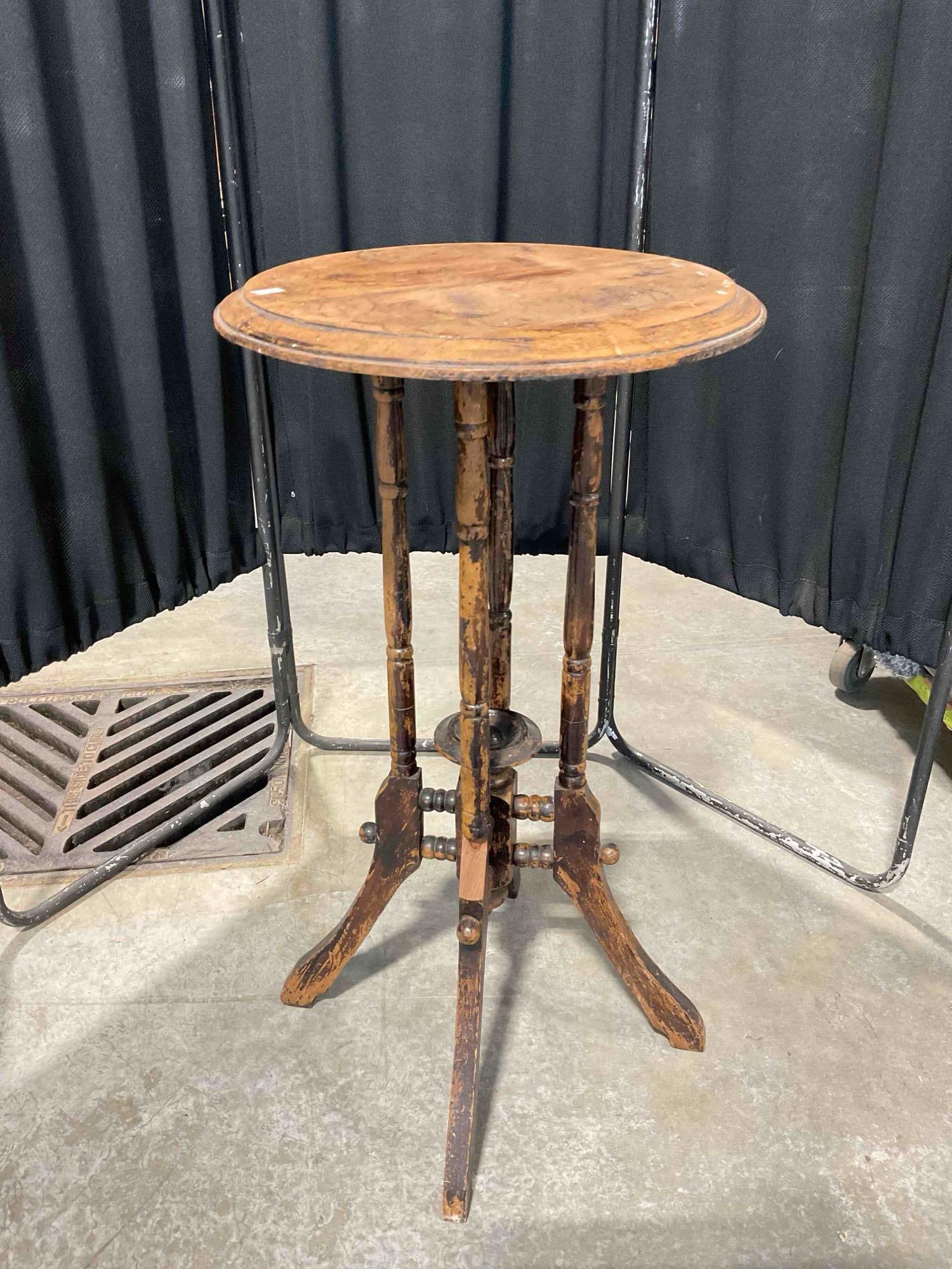 Antique Eastlake? Style Wooden Table w/ Handsome Shape. Needs TLC. Good Condition. See pics. (1 of 5)