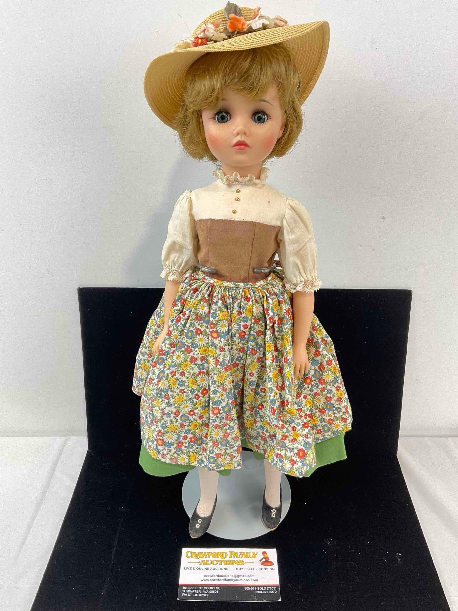 Vintage Madame Alexander Plastic "The Sound of Music" Maria Doll w/ Stand. See pics. (1 of 6)
