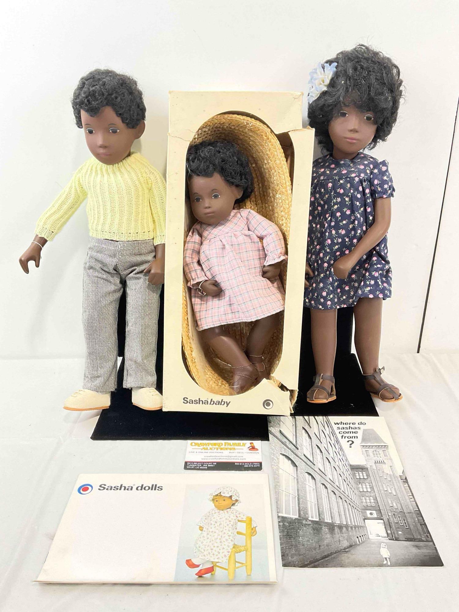 3 pcs Vintage Sasha Dolls Plastic Dolls, incl. "Cora", "Caleb" & "Baby Brown Hair" in Box. See pi... (1 of 10)