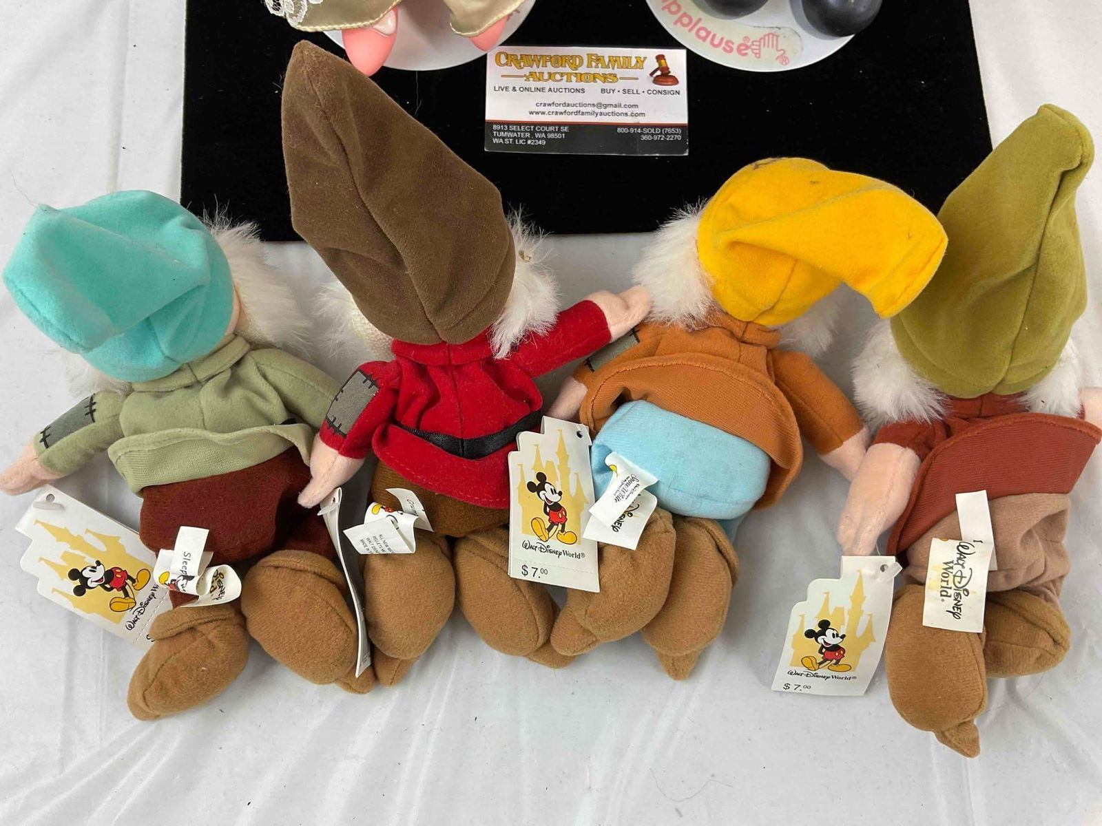 6 pcs Vintage Disney Dolls, incl. Applause Formal Mickey & Minnie w/ Tags & Stands! See pics. - 5