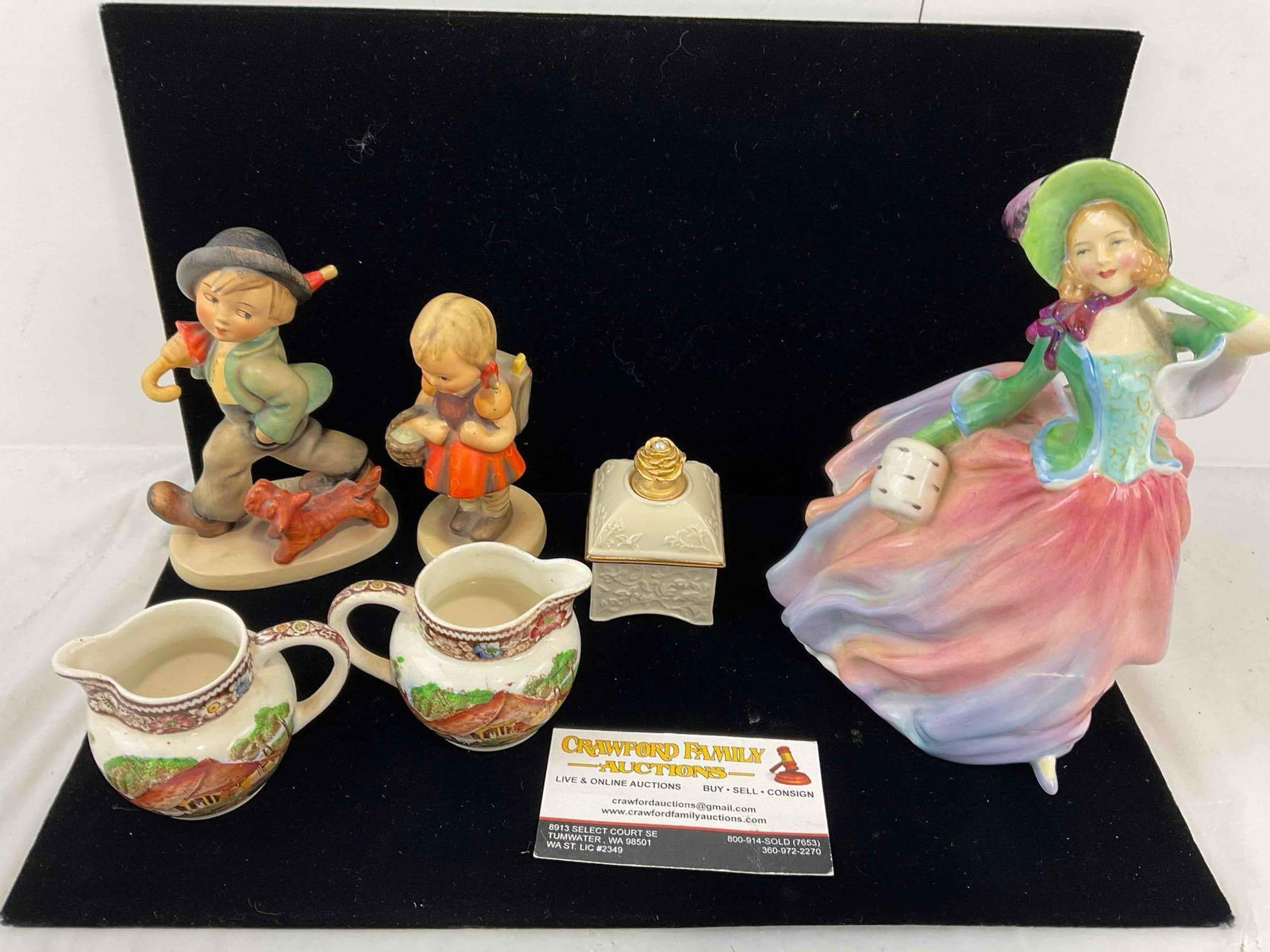 6 pcs Vintage Porcelain Collectibles, incl. Hummel, Lenox & Royal Doulton. Very Good Condition. (1 of 11)
