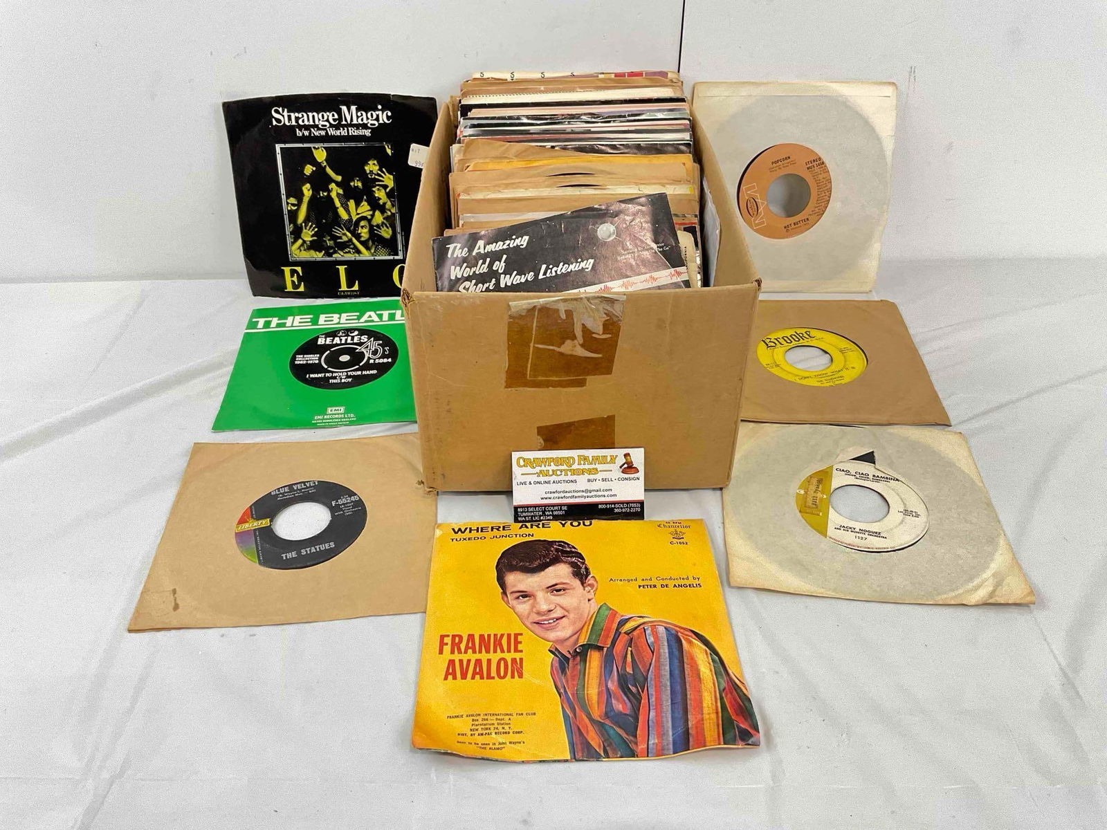 75+ pcs Vintage 45s Record Vinyl Music Album Collection, incl. ELO, The Beatles & More! See pics. (1 of 5)