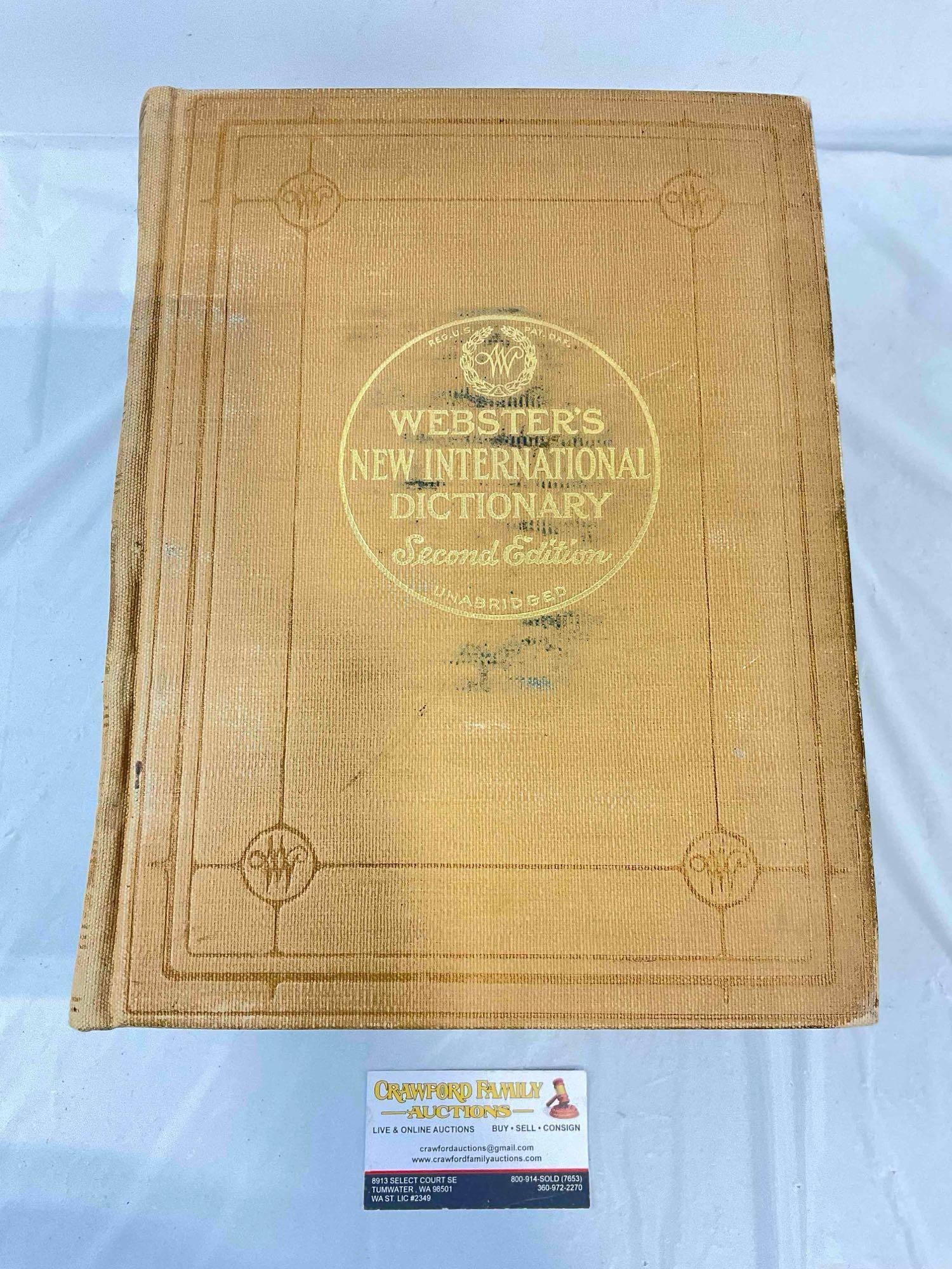 Vintage Webster's New International Dictionary Second Edition Unabridged. Published 1934. (1 of 6)