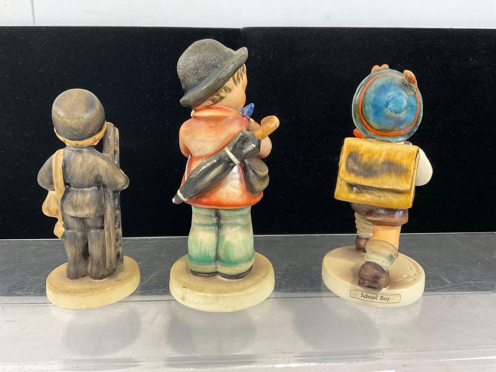 3 Vintage Hummel Figures, School Boy #82, Little Fiddler #2 4/0 & Chimney Sweep #12 - 3