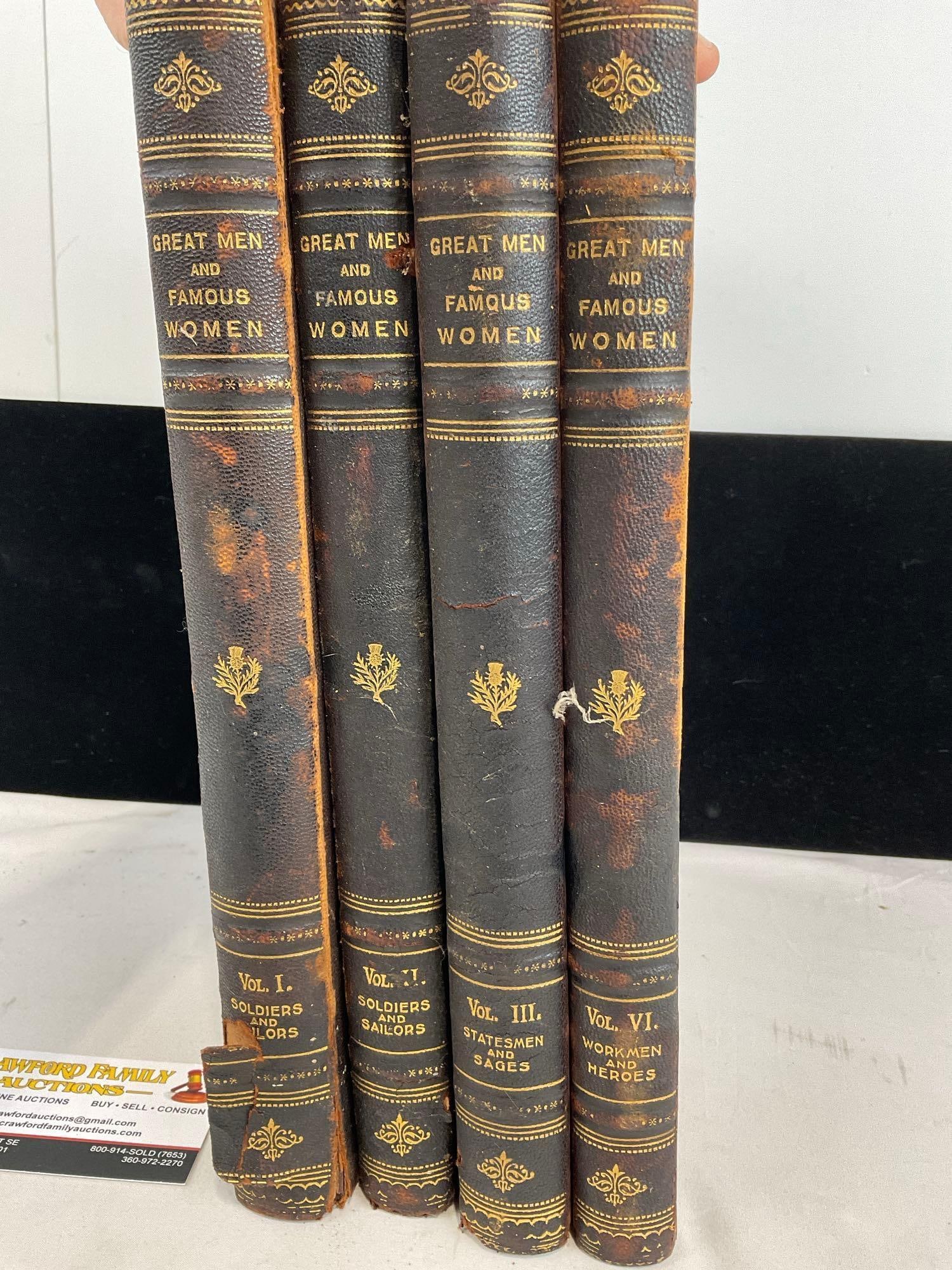 4 Vol of Great Men & Famous Women, 1&2 Soldiers & Sailors, 3 Statesmen & Sages, 4 Workmen & Heroes - 2