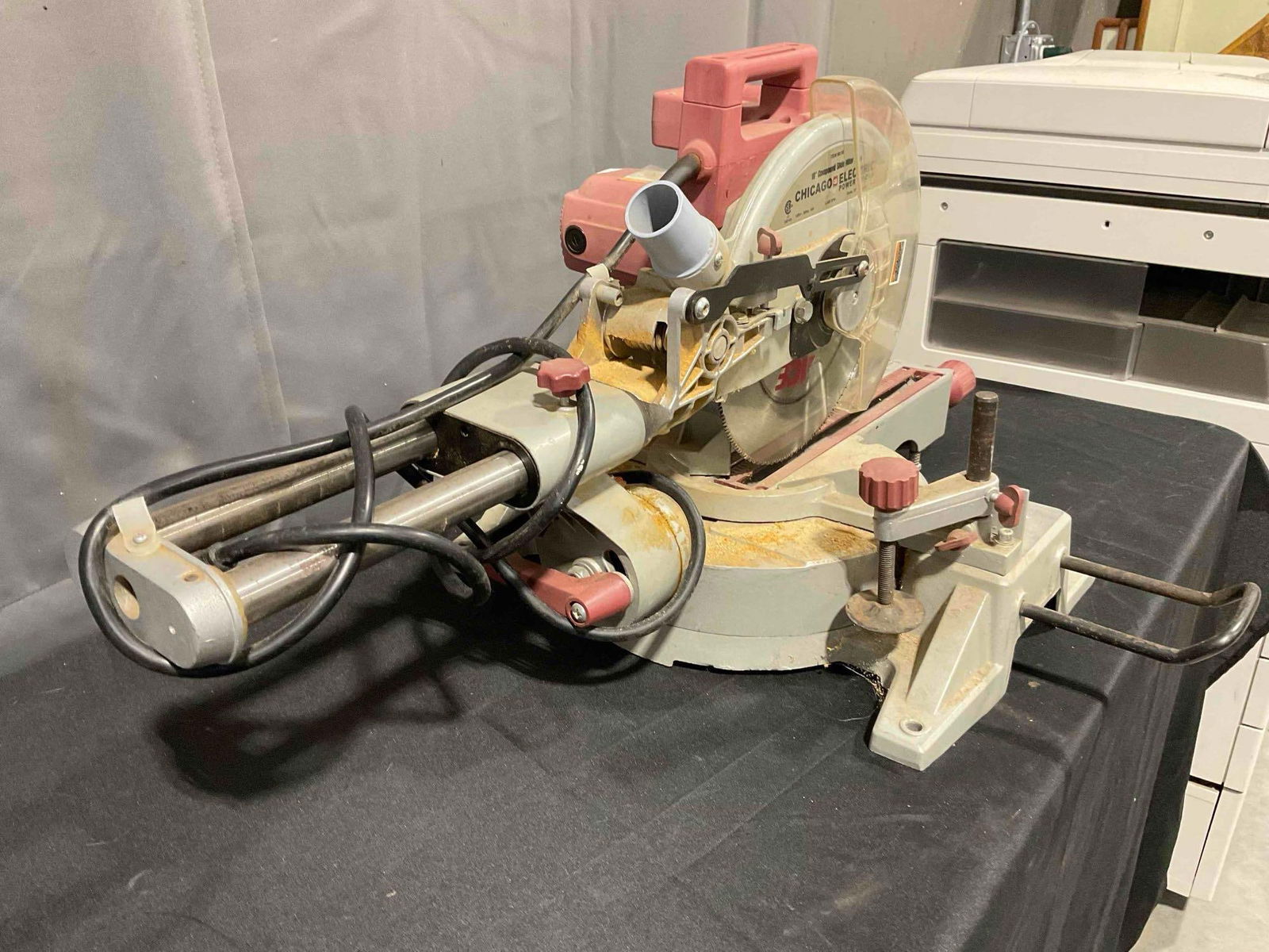 Chicago Electric 10" Compound Slide Miter Saw Model 98199. Tested, Works. Very Good Cond. - 3