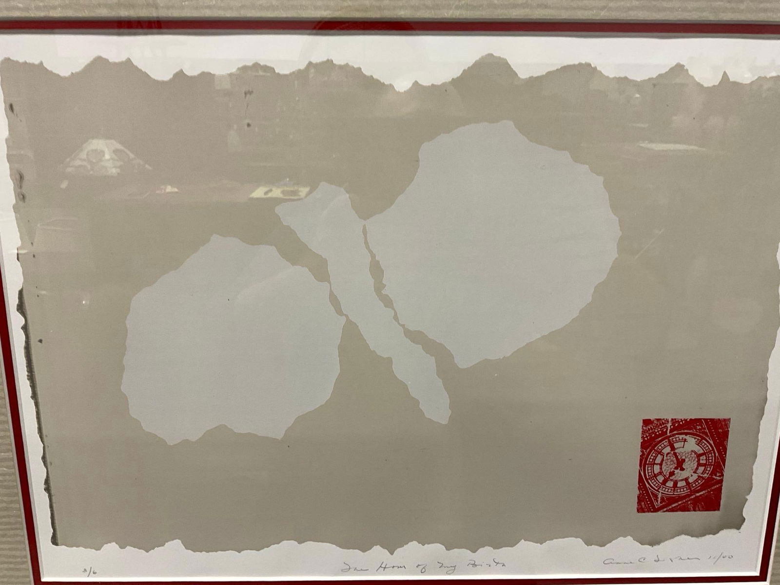 Framed Signed & #d 3/6 Litho, titled, Abstract piece, Signed by artist, 18h x 24w x 3d inches - 2