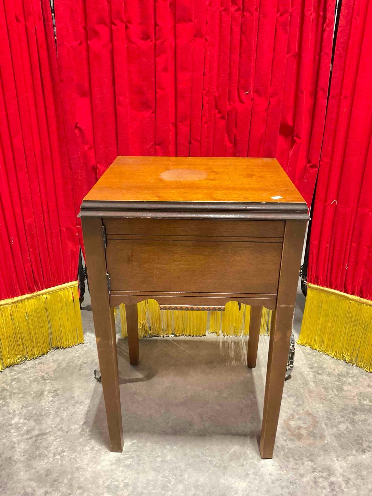 Vintage Seamstress Rotary Model A Sewing Machine Cabinet. Tested, Powers On. See pics. (1 of 9)