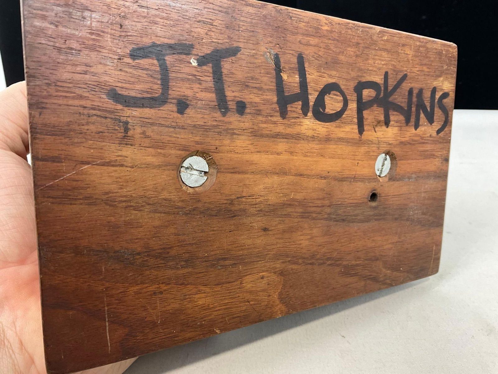 Vintage 1941 WW2 Era Seth Thomas US Navy Mark I Boat Clock on Wooden Stand, 9h x 9w x 6d inches - 7