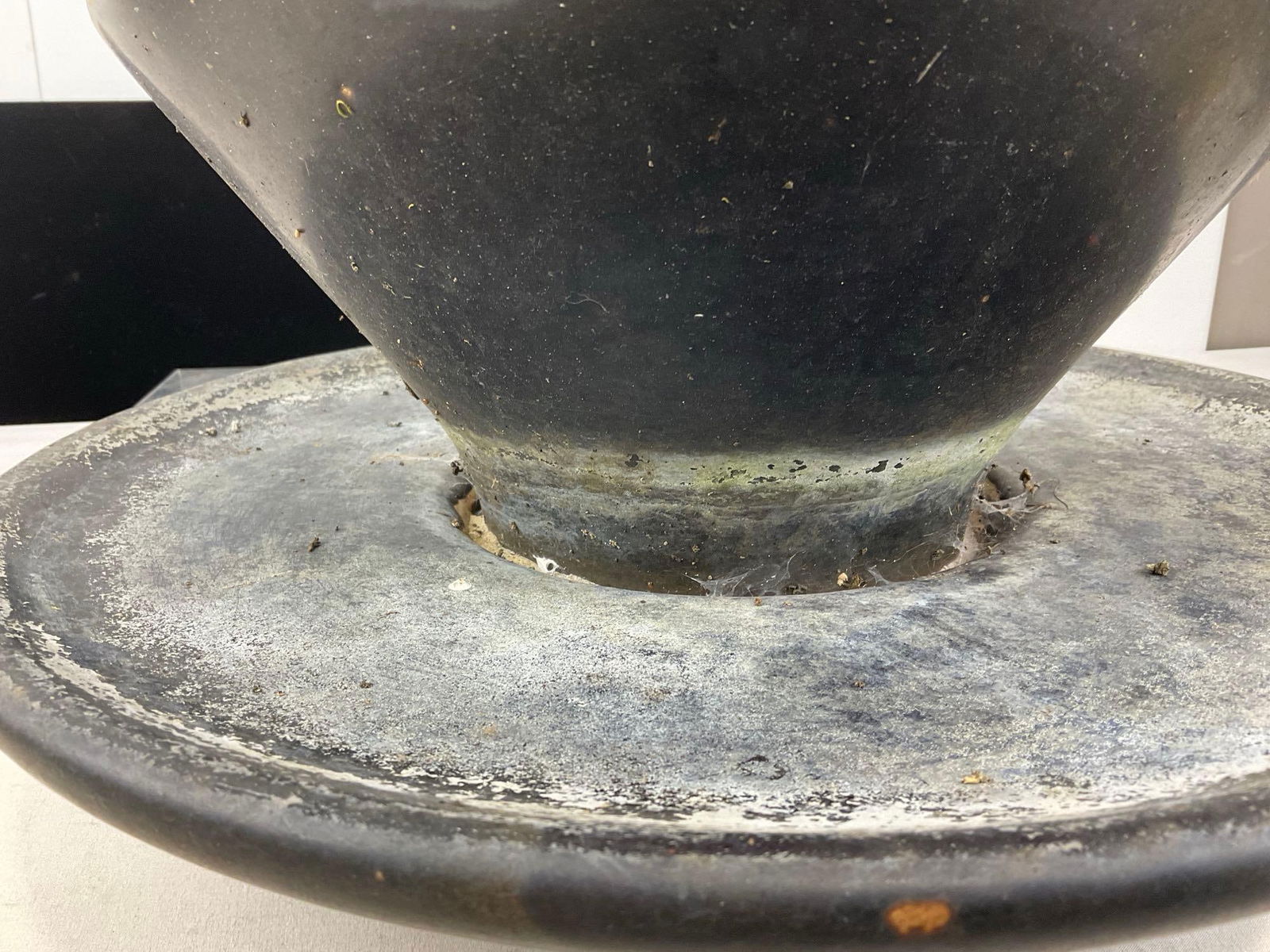 Giant Ceramic Insulator, approx 9h x 15w x 15d inches, Dark Brown Glazed - 5