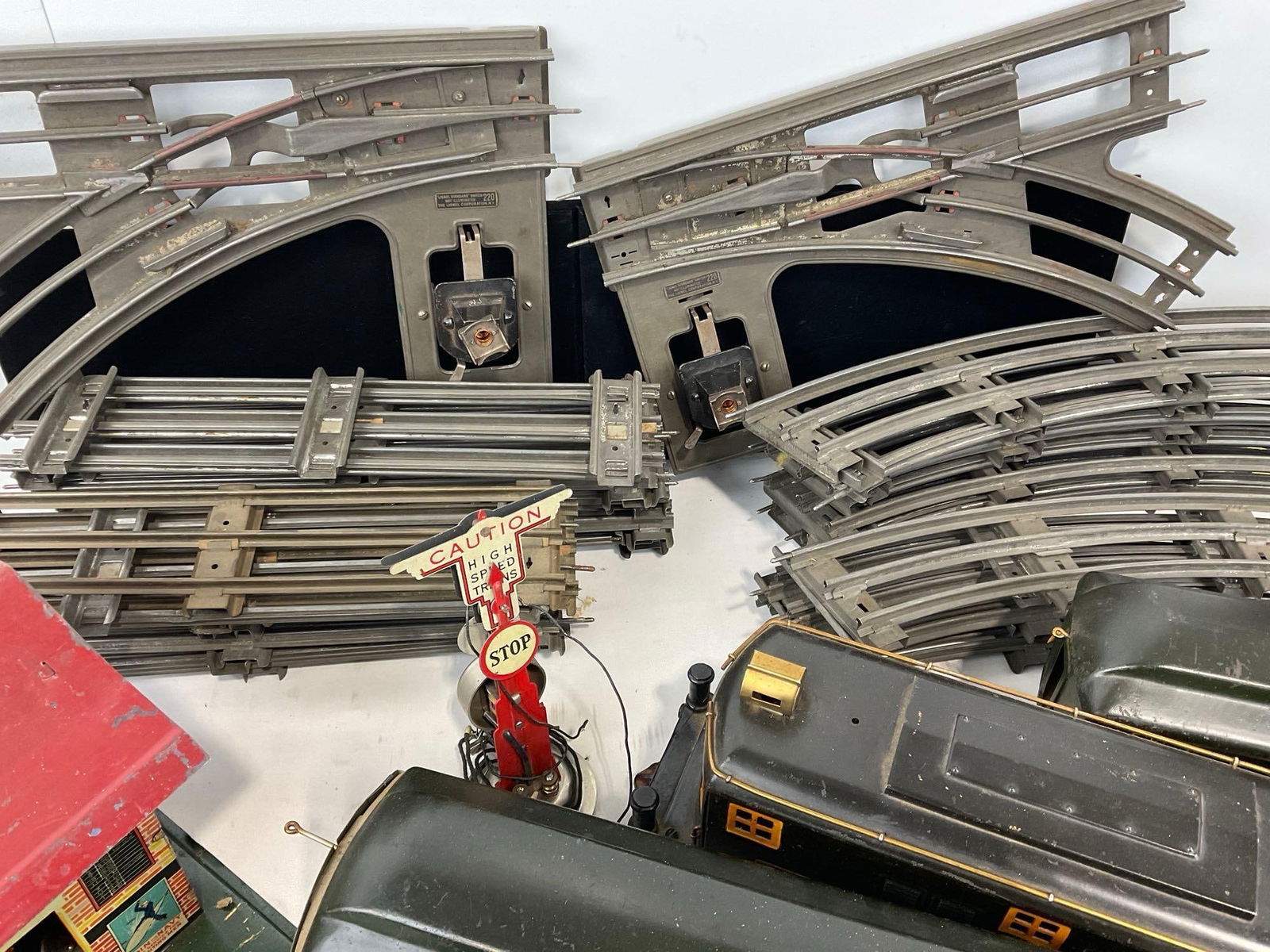 HO Scale Trains, 3 American Flyer Lines Cars, Transformer, 30+ pieces of curved & straight track - 5