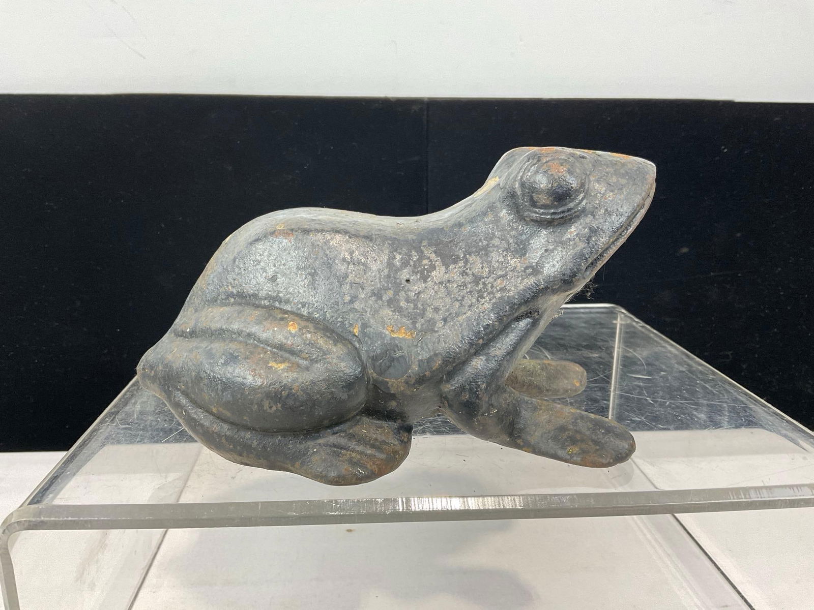 Lovely Cast Iron Frog Figure, 5h x 6w x 5d inches - 2