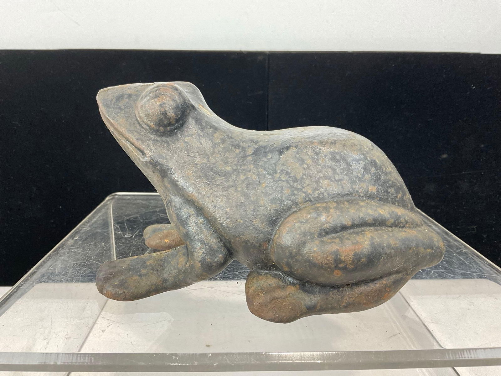 Lovely Cast Iron Frog Figure, 5h x 6w x 5d inches - 5