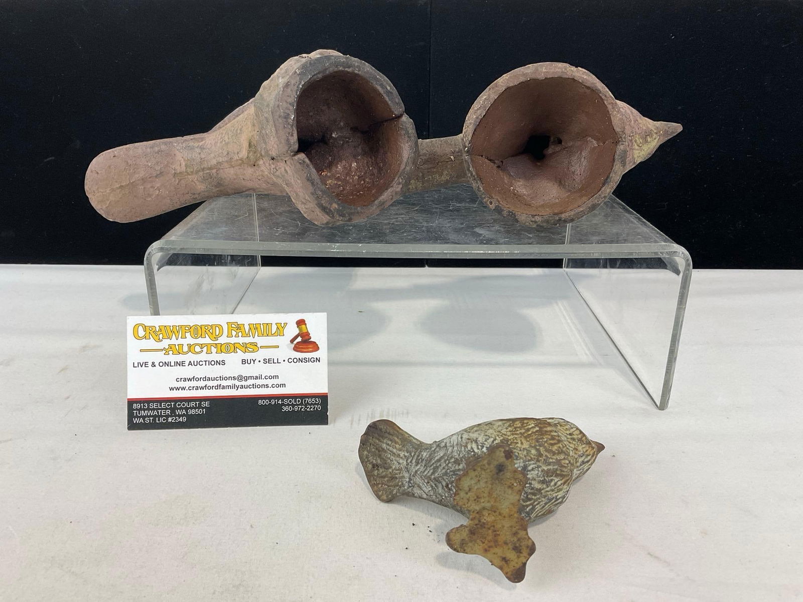 3 Cast Iron Bird Yard Art/Door Stops, Blue Jay, Robin & other Bird, approx 5h x 11w x 7d inches - 4