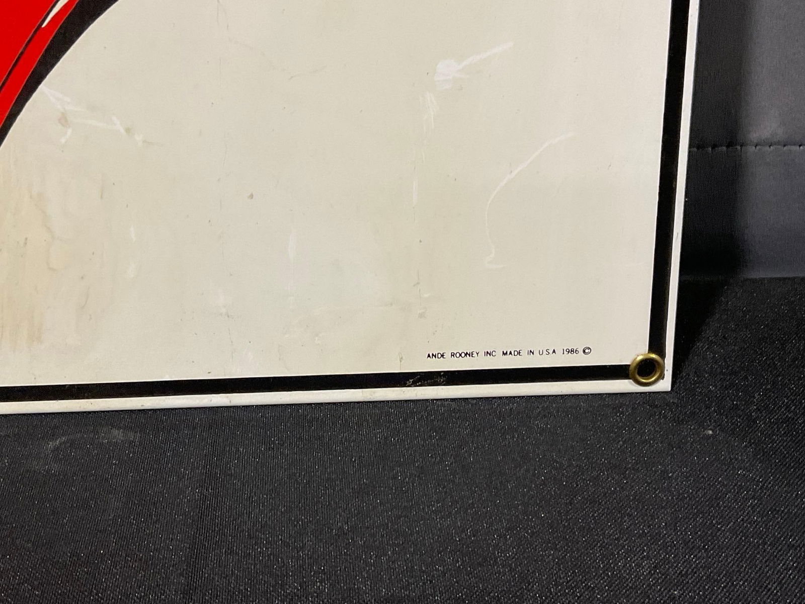 Vintage Fire Chief Gasoline Texaco Sign, 1986 Ande Rooney INC, 18h x 11w x 2d inches - 2