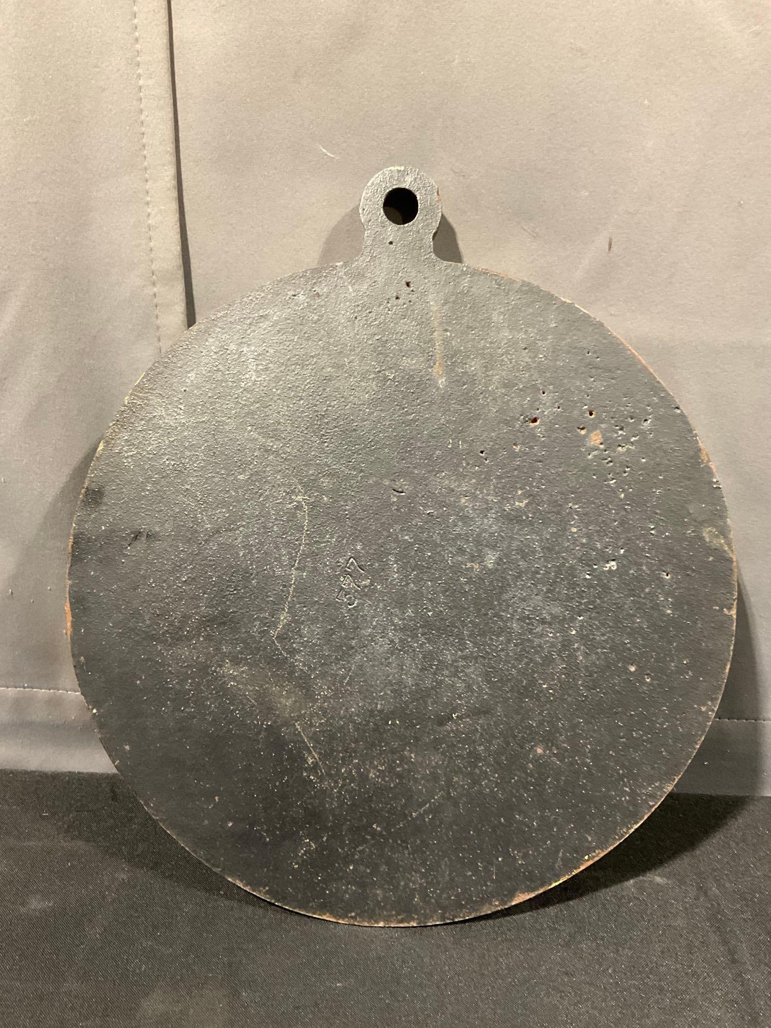 Cast Iron Fire Insurance Co Plaque, marked F. I. Co, 14h x 13w x 3d inches - 3